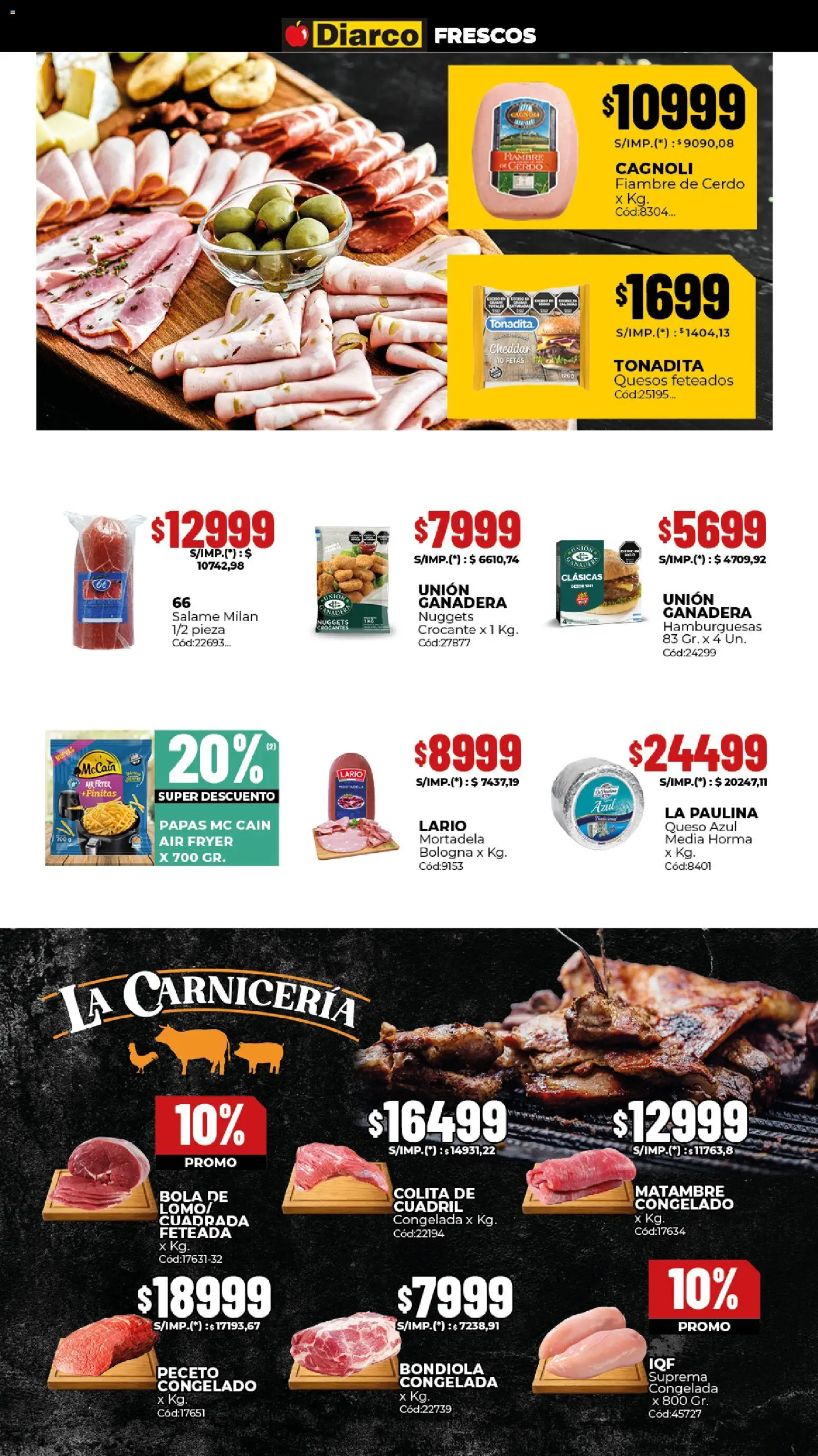Diarco ofertas │ válido desde el 05.01.2026 | Página: 9 | Productos: Mortadela, Queso, Salame, Cerdo