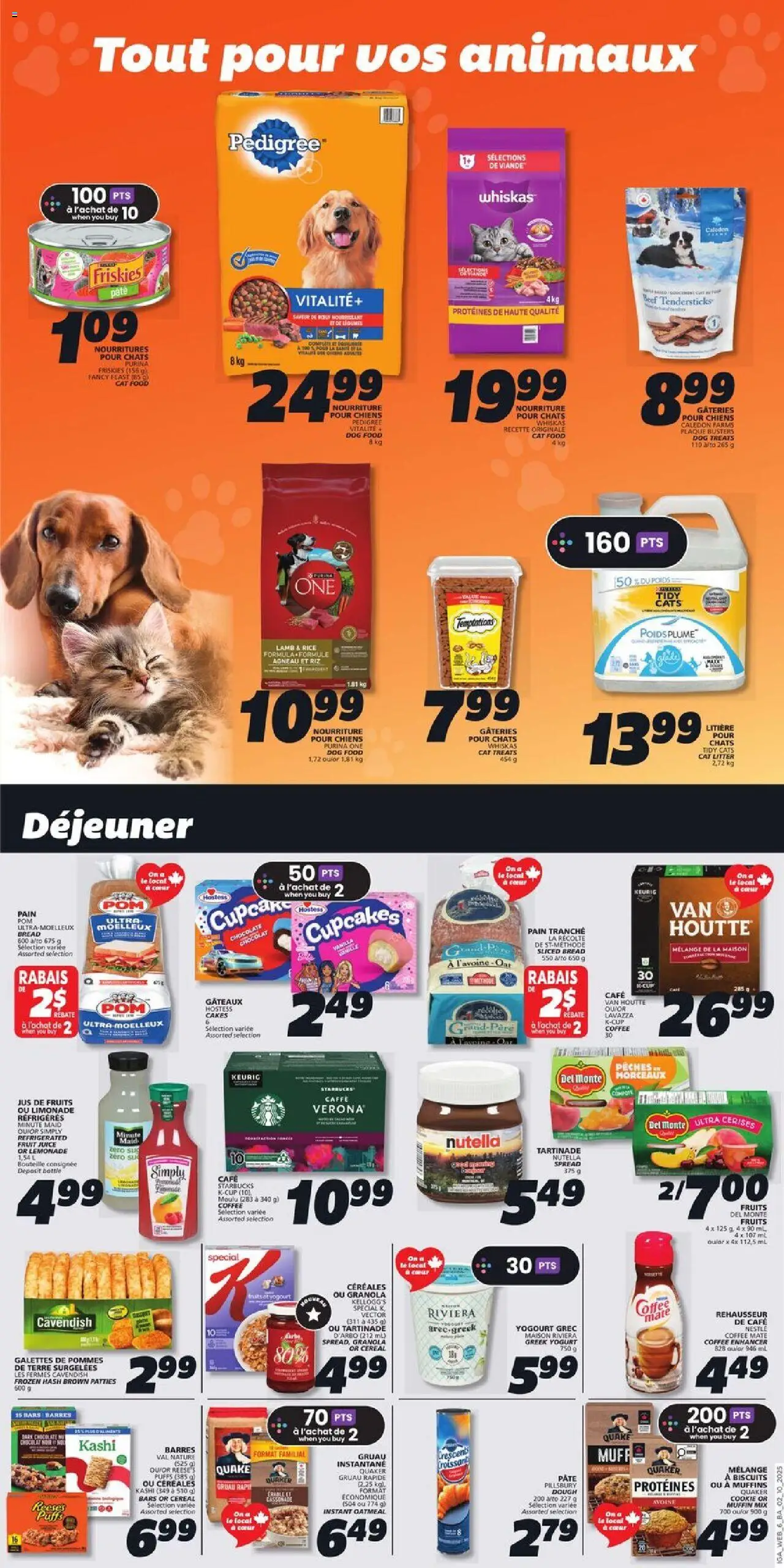 IGA flyer valid from 02.10.2025 | Page: 10 | Products: Rice, Bread, Coffee, Juice