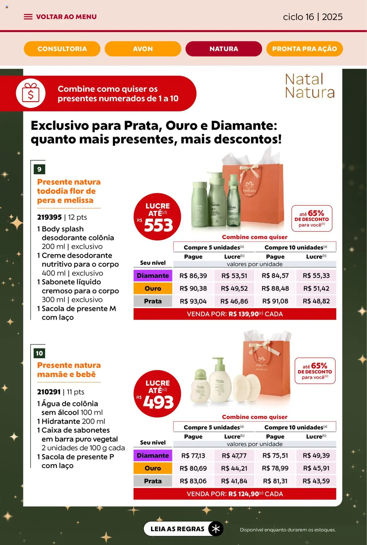 Avon Folheto - válido de 26.09.2025 | Página: 52 | Produtos: Desodorante, Caixa, Creme, Sabonete líquido