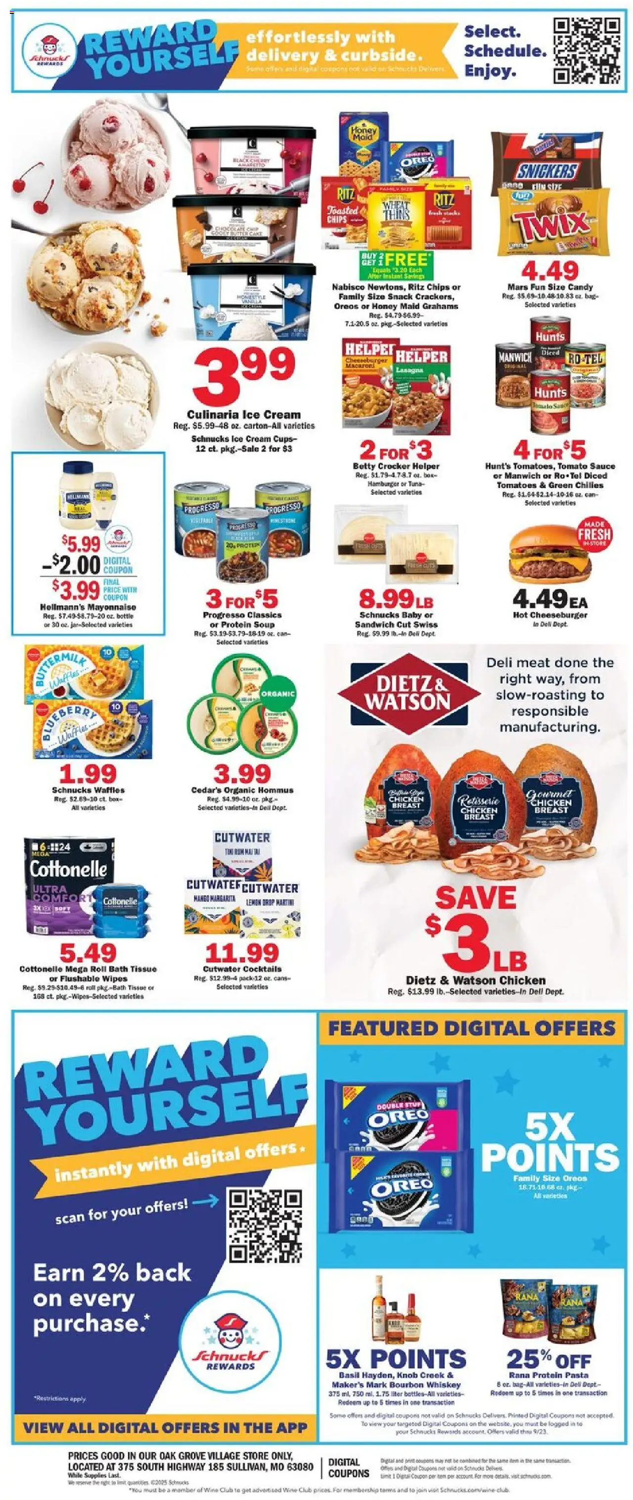 Schnucks Ad - valid from 17.09.2025 | Page: 2 | Products: Chips, Cream, Lemon, Chocolate Chip