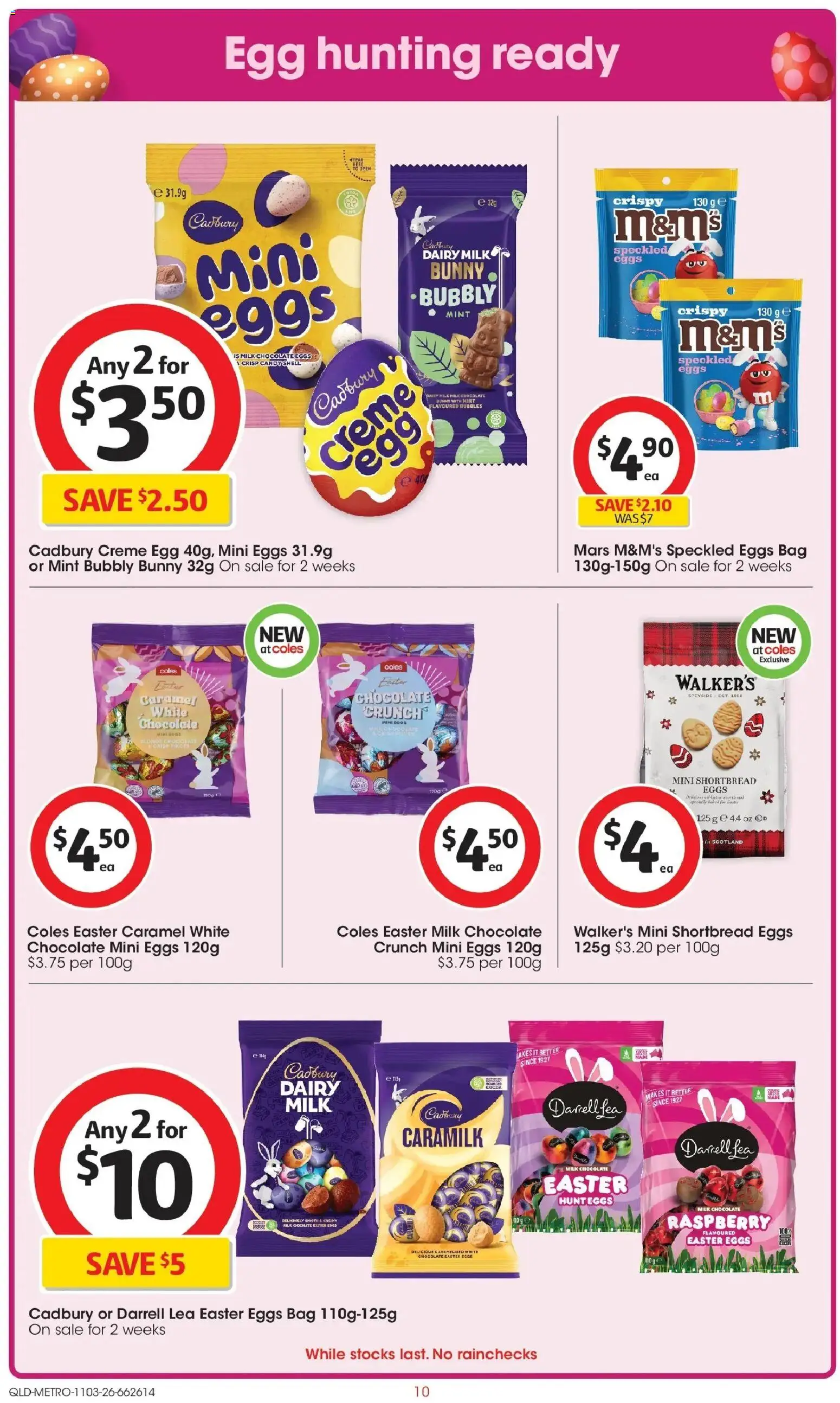 Coles catalogue - valid from 11.03.2026 | Page: 10 | Products: Milk, Chocolate, Raspberry, Bag