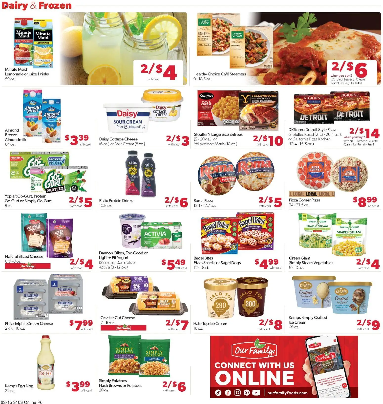 Family Fare Weekly Ad - valid from 15.03.2026 | Page: 11 | Products: Yogurt, Chocolate, Juice, Cottage cheese