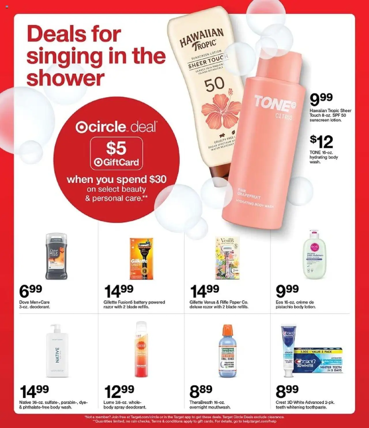 Target Weekly Ad - valid from 03.08.2025 | Page: 2 | Products: Shower, Body Wash, Water, Rifle