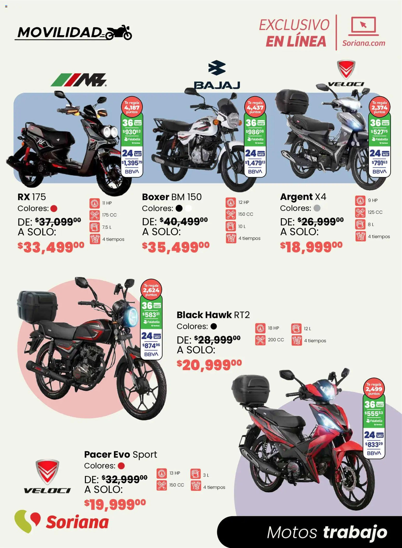 Nuevas ofertas de Soriana válidas en toda la República Mexicana desde el 05.02.2026. ¡Encuentra las mejores ofertas en Soriana - Motos y más Soriana Exclusivo en línea! | Página: 6