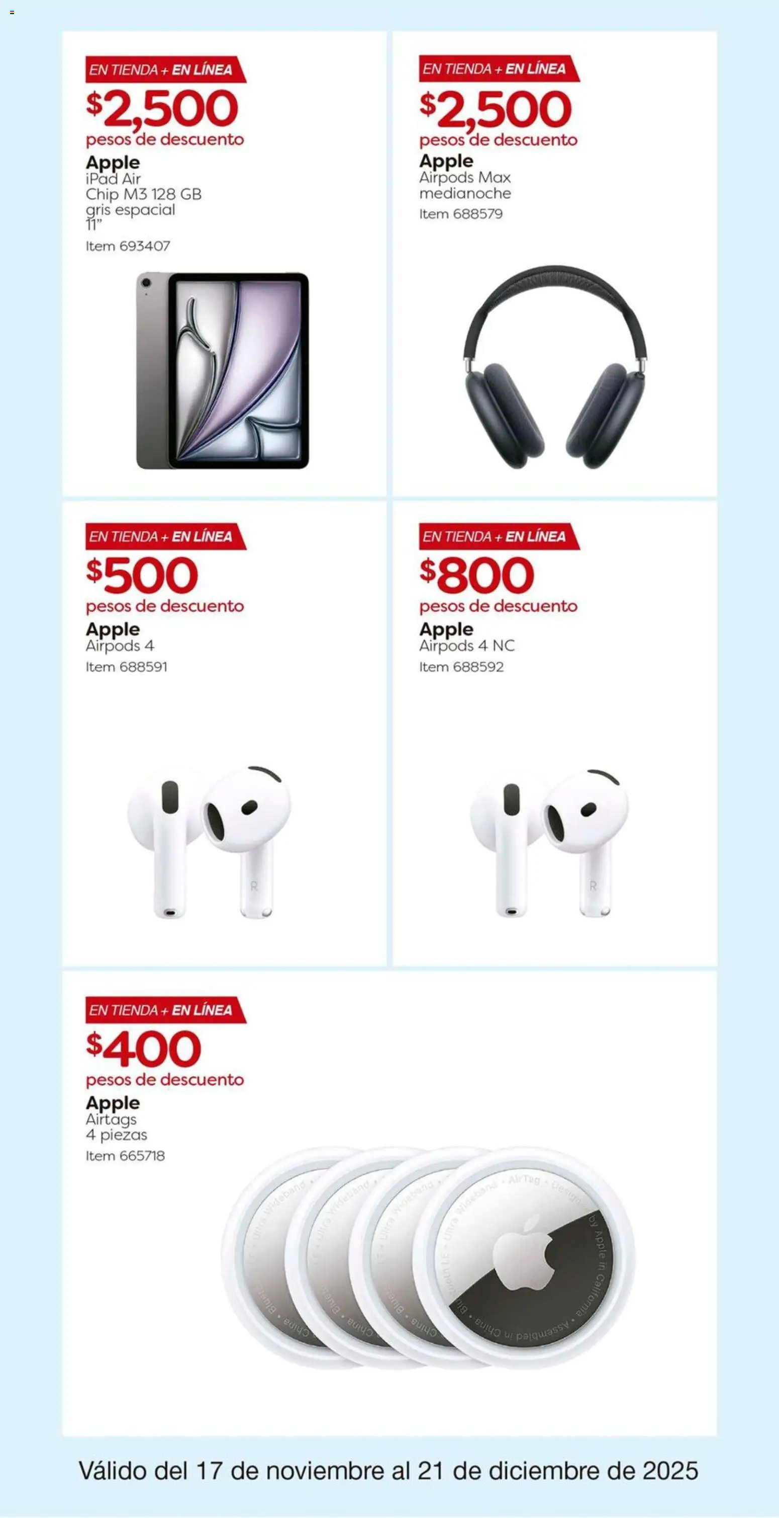 Nuevas ofertas de Costco válidas en toda la República Mexicana desde el 17.11.2025. ¡Encuentra las mejores ofertas en Costco catálogo! | Página: 7 | Productos: Tablet