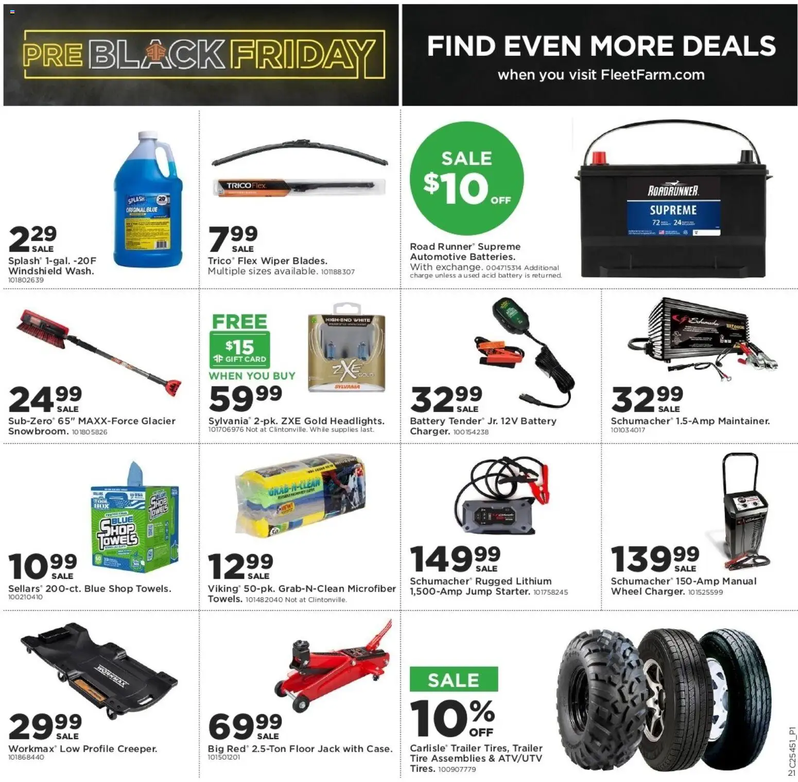 Mills Fleet Farm Weekly Ad - valid from 06.11.2025 | Page: 21 | Products: Battery, Tire, Wiper, Windshield