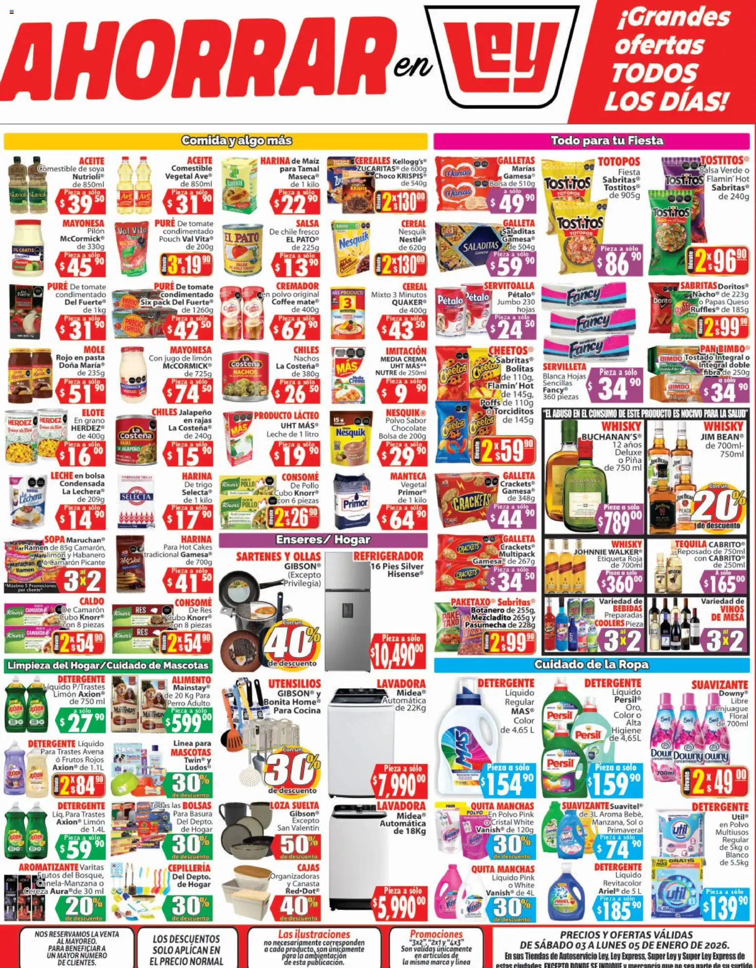 Nuevas ofertas de Casa Ley válidas en toda la República Mexicana desde el 03.01.2026. ¡Encuentra las mejores ofertas en Casa Ley folleto Autoservicio! | Página: 4 | Productos: Maíz, Avena, Pure de Tomate, Tequila