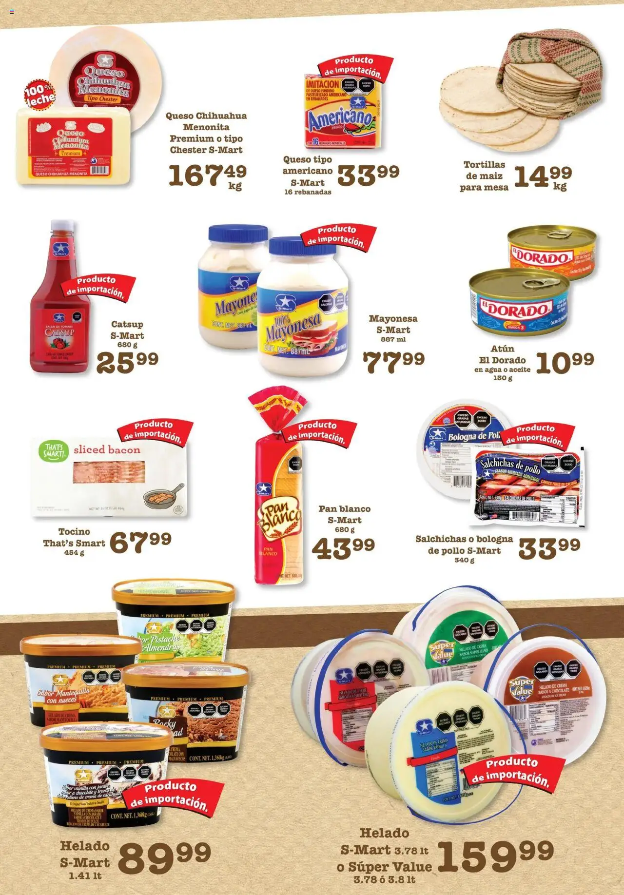 Nuevas ofertas de S-Mart válidas en toda la República Mexicana desde el 05.08.2025. ¡Encuentra las mejores ofertas en S-Mart - Folleto - Monterrey! | Página: 5 | Productos: Maíz, Tocino, Atún, Crema