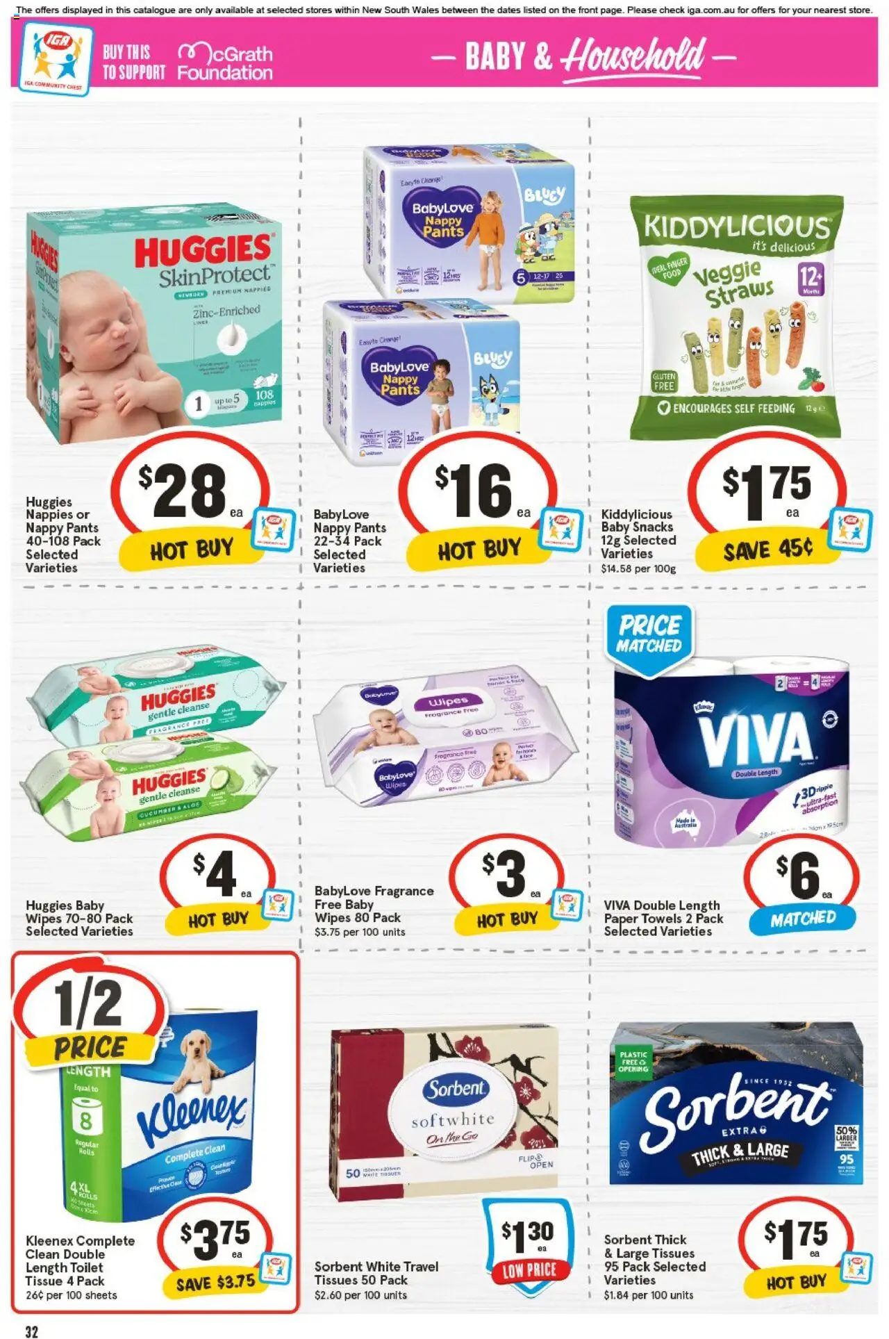 IGA catalogue - valid from 17.09.2025 | Page: 31 | Products: Towels, Nappies, Foundation, Tissues