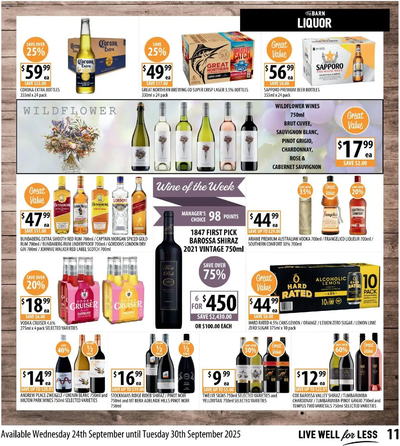 Supabarn catalogue - valid from 24.09.2025 | Page: 11 | Products: Vodka, Sugar, Lemon, Lime