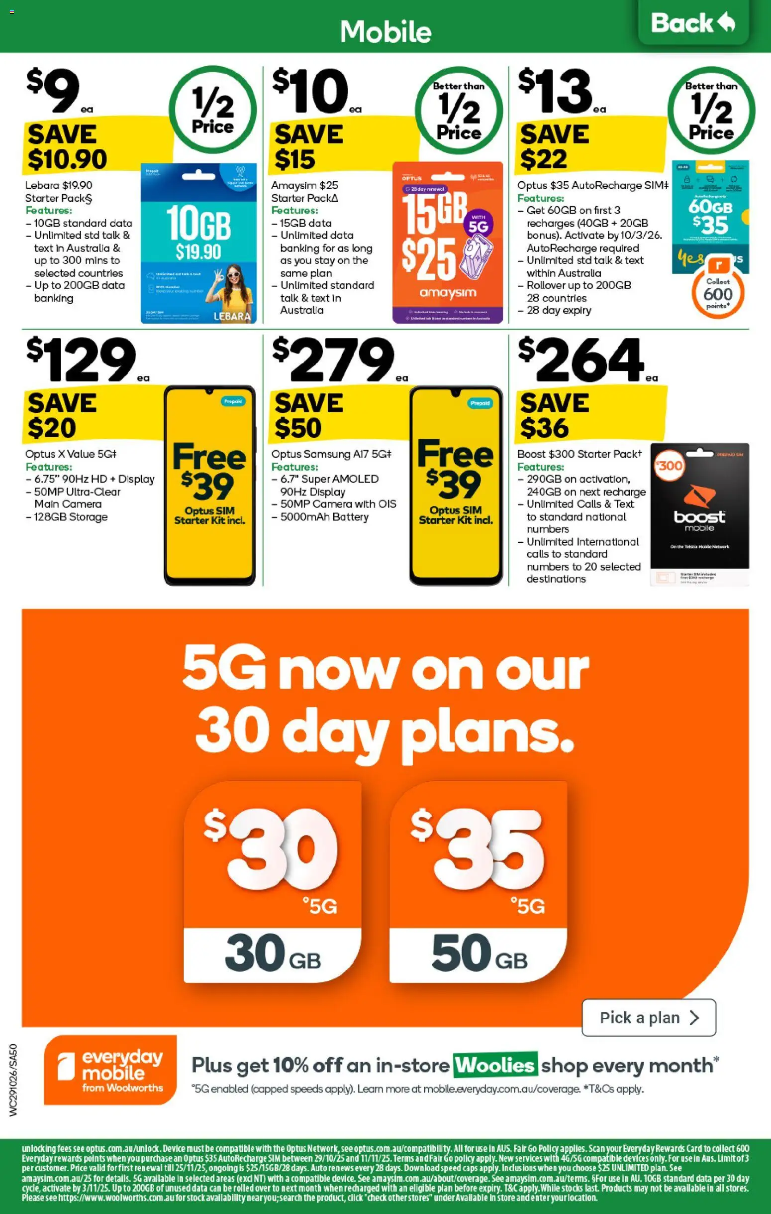 Woolworths catalogue - valid from 29.10.2025 | Page: 50 | Products: Battery, Device, Camera, Mobile