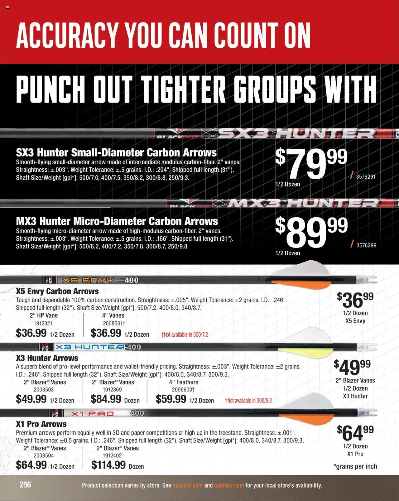 Cabela's Hunting Master 25 - valid from 11.08.2025 | Page: 256 | Products: Arrow, Weight