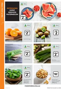 Foodworks catalogue - valid from 06.08.2025 | Page: 6 | Products: Oranges, Cucumbers, Salad, Spinach