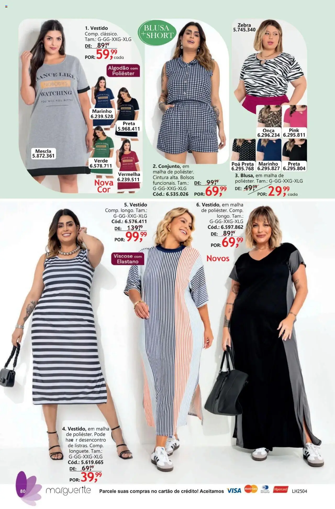 Quatro Estações Folheto - válido de 01.10.2025 | Página: 80 | Produtos: Poá, Blusa, Algodão, Vestido