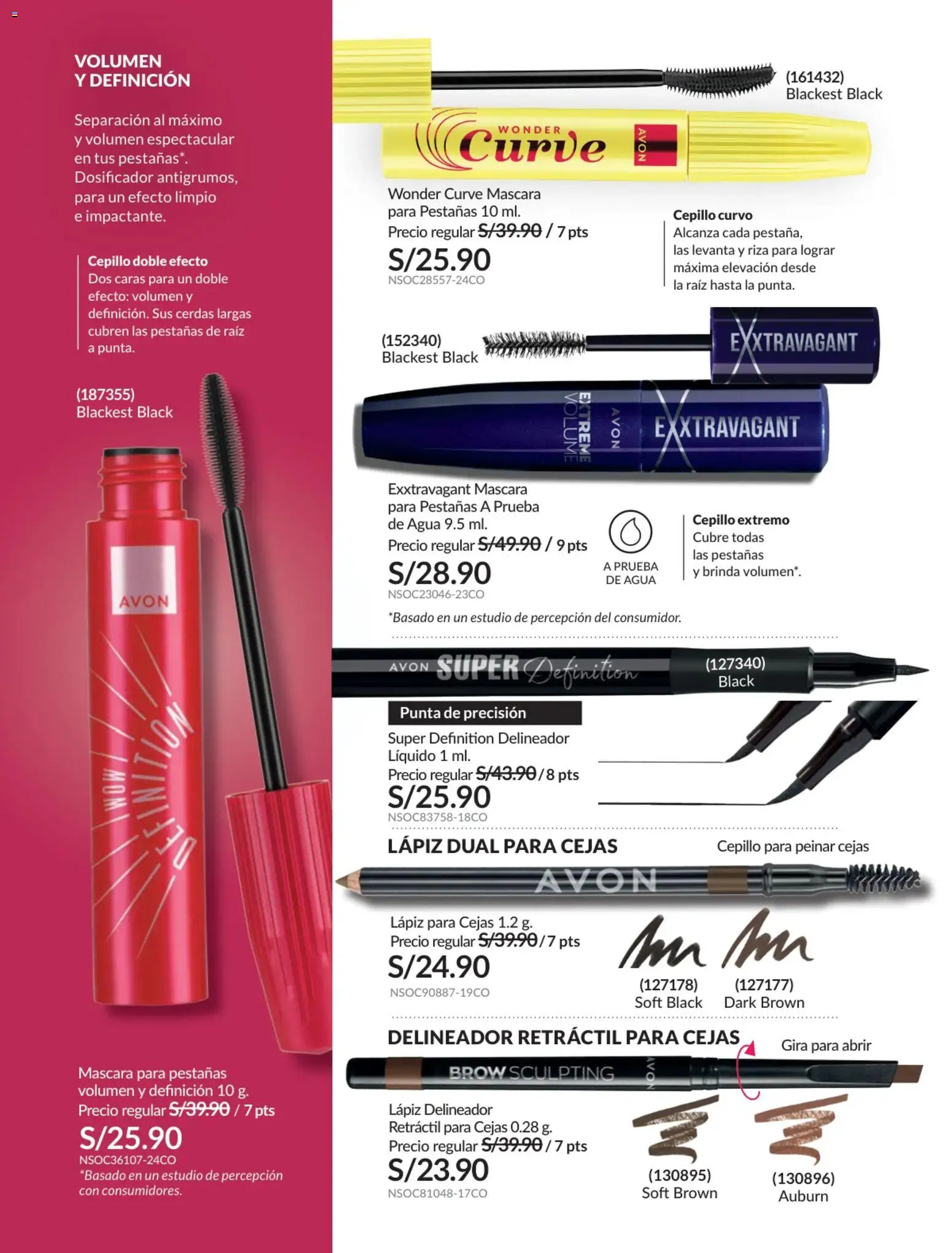 Catálogo Avon válido desde 31.01.2026 | Página: 33 | Productos: Máscara, Delineador