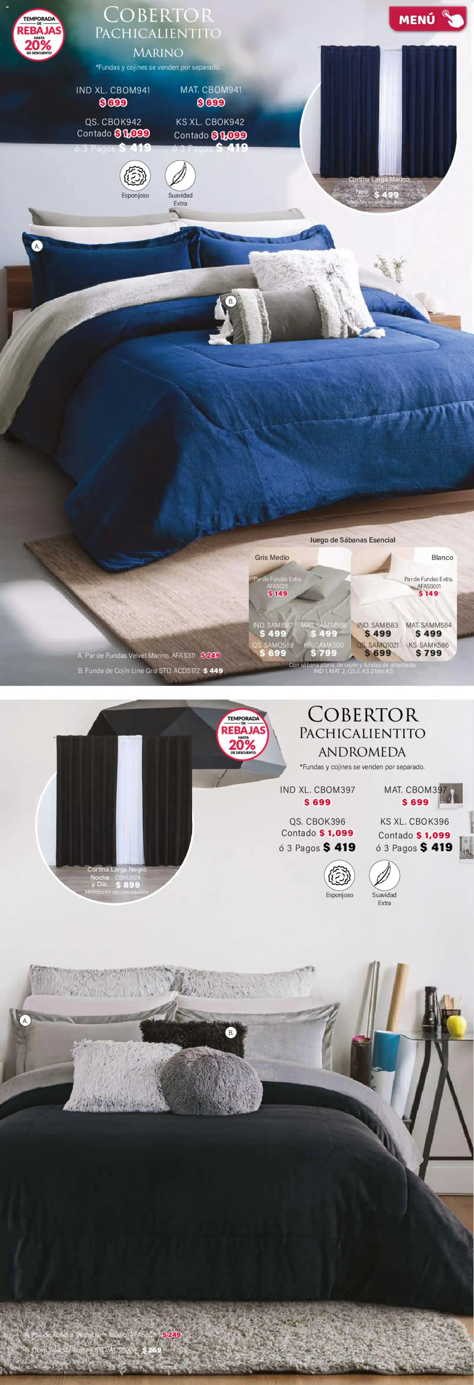 Nuevas ofertas de Colchas Concord válidas en toda la República Mexicana desde el 01.02.2026. ¡Encuentra las mejores ofertas en Colchas Concord catálogo! | Página: 142 | Productos: Juego, Funda, Almohada, Sabanas