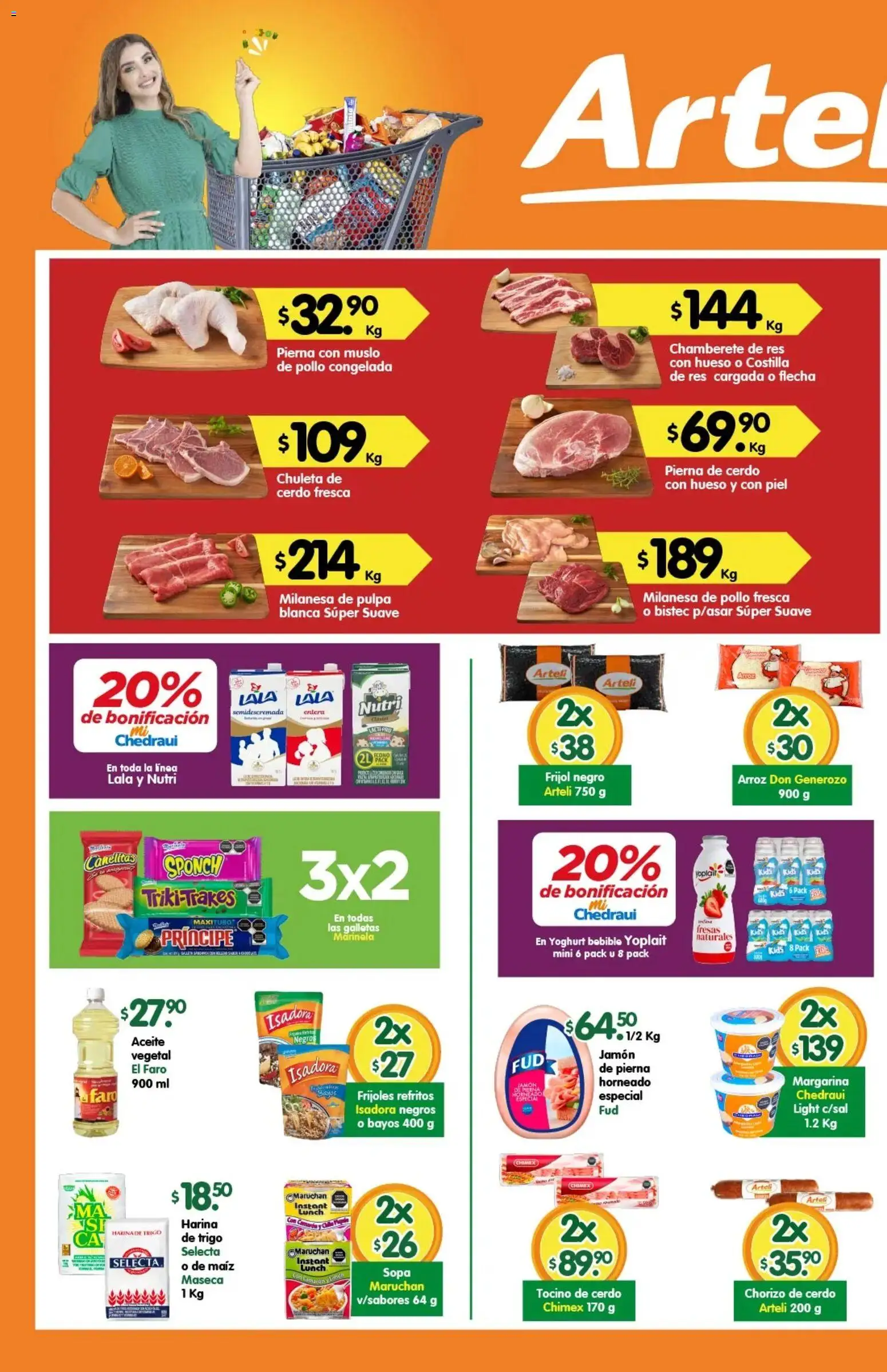 Nuevas ofertas de Arteli válidas en toda la República Mexicana desde el 19.01.2026. ¡Encuentra las mejores ofertas en Arteli folleto Express! | Página: 1 | Productos: Maíz, Milanesa, Aceite, Fresas