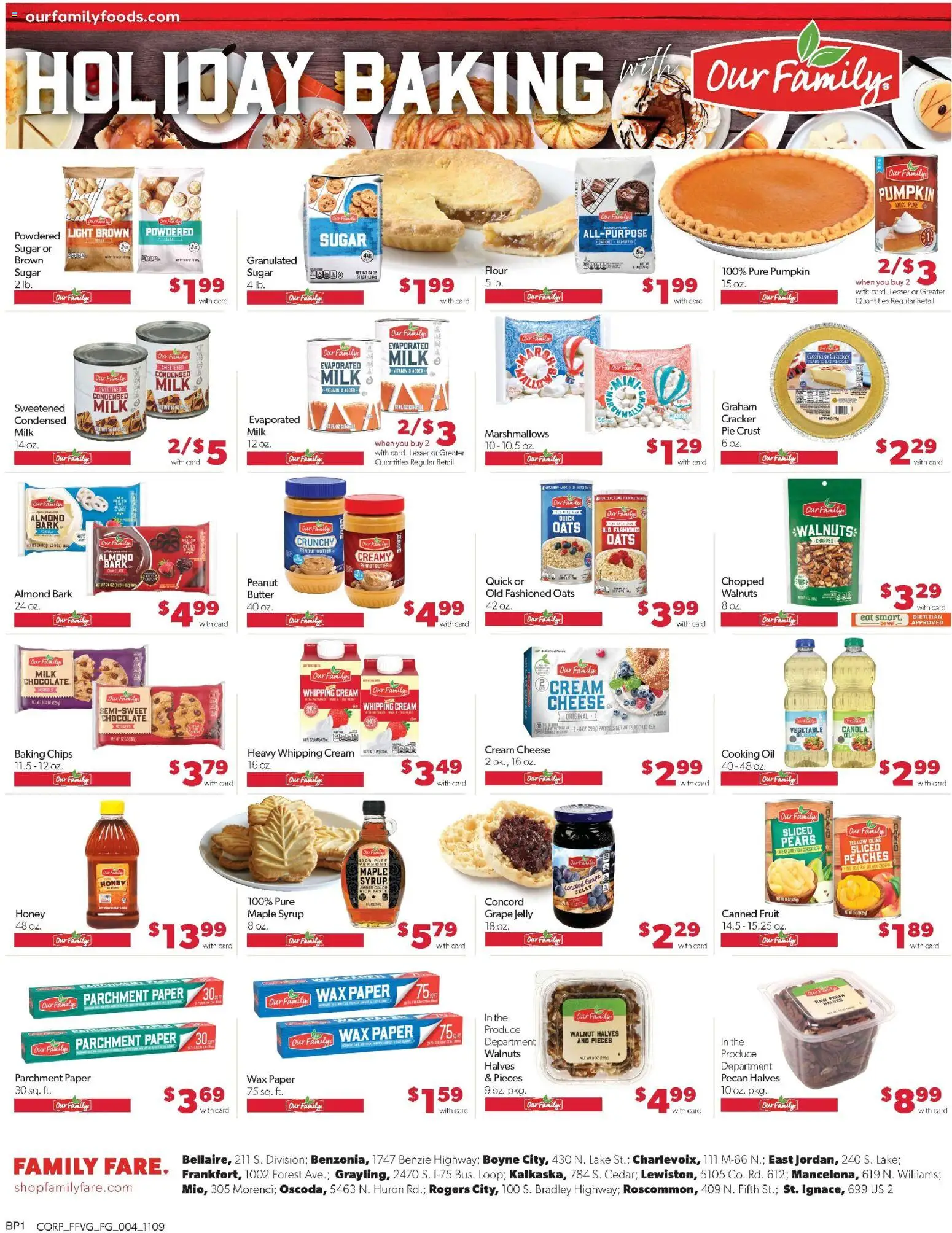 Family Fare Weekly Ad - valid from 09.11.2025 | Page: 5 | Products: Peaches, Cheese, Oil, Chocolate