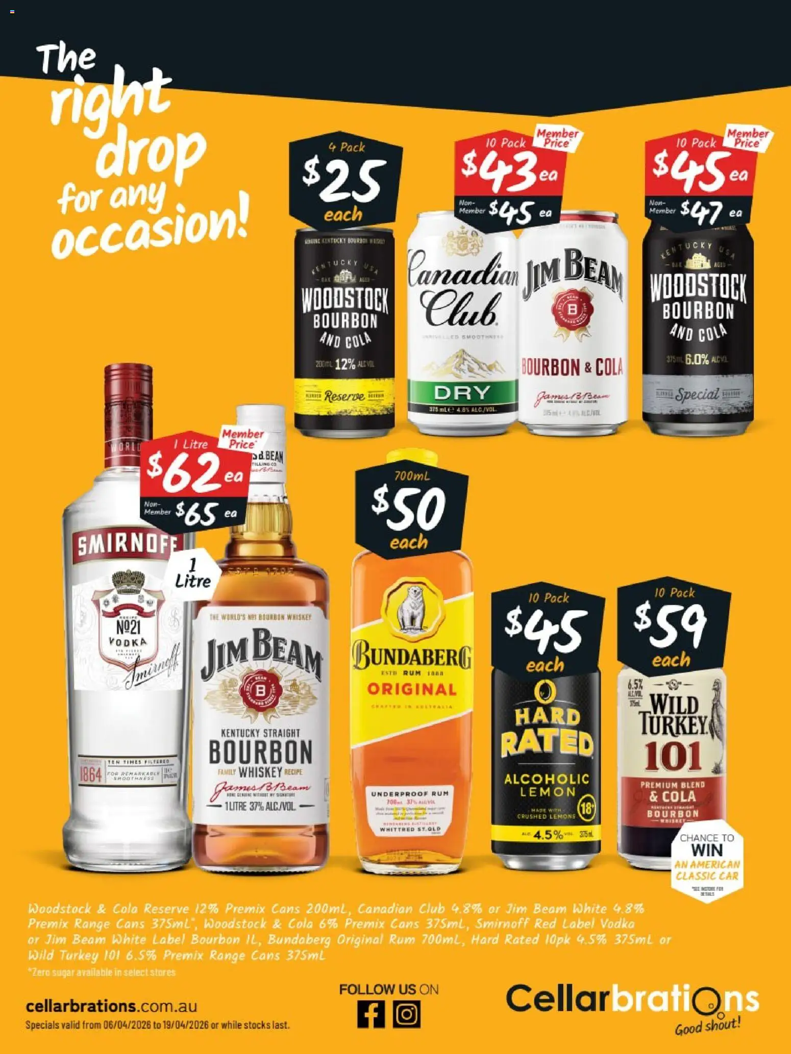 Cellarbrations catalogue - valid from 06.04.2026 | Page: 3 | Products: Bourbon, Vodka, Whiskey, Sugar