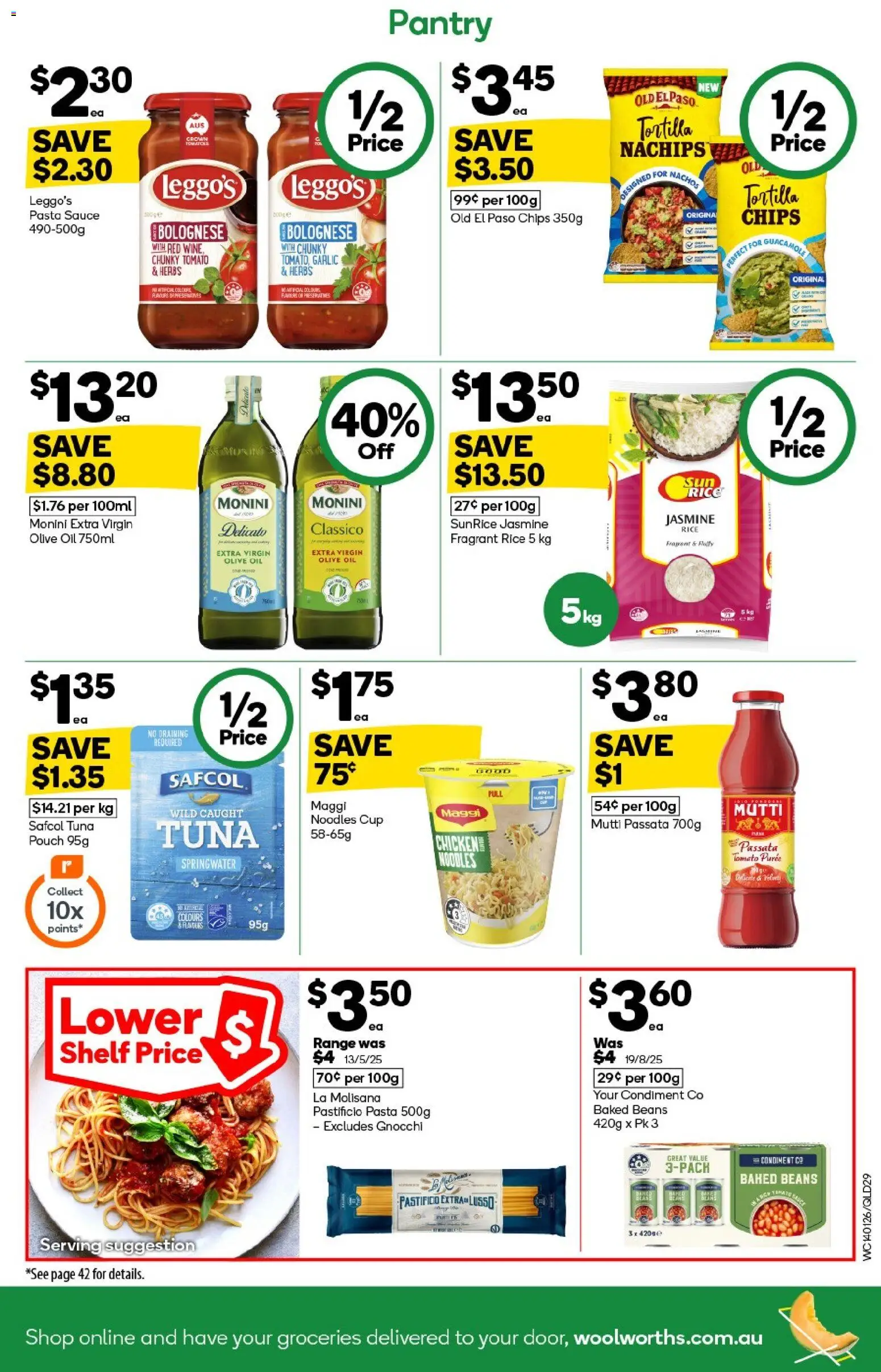 Woolworths catalogue - valid from 14.01.2026 | Page: 29 | Products: Chicken, Pasta, Sauce, Tuna