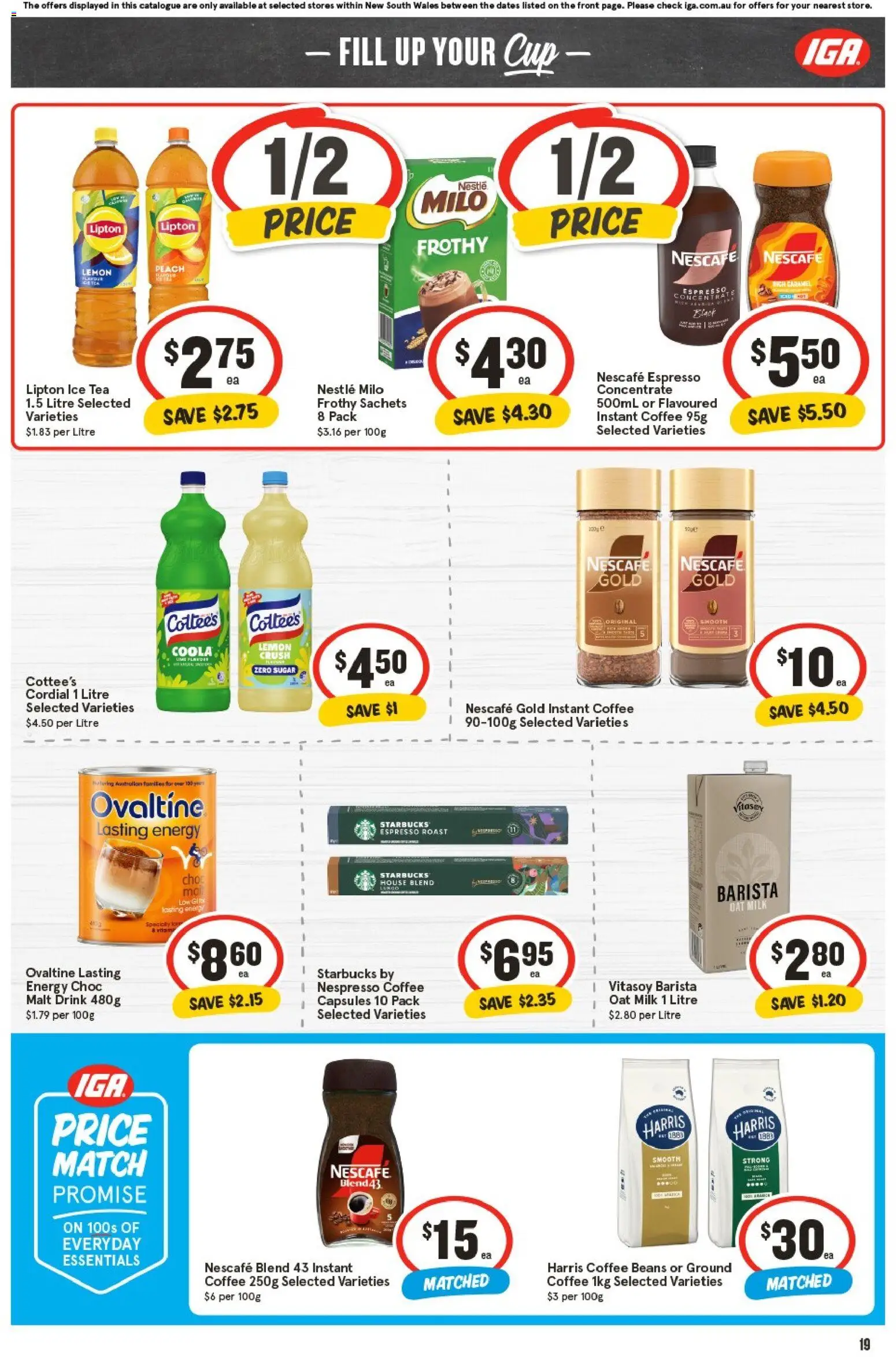 IGA catalogue - valid from 29.10.2025 | Page: 18 | Products: Milk, Tea, Sugar, Lemon