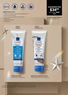 Vista previa de Crema para manos Silicona 6 en 1 Original, 6 en 1 Crema para Manos Silicona Original, 75 g, nuevo folleto de la tienda, válido en México a partir del 28.11.2025 | Página: 93 | Productos: Crema, Aceite, Top