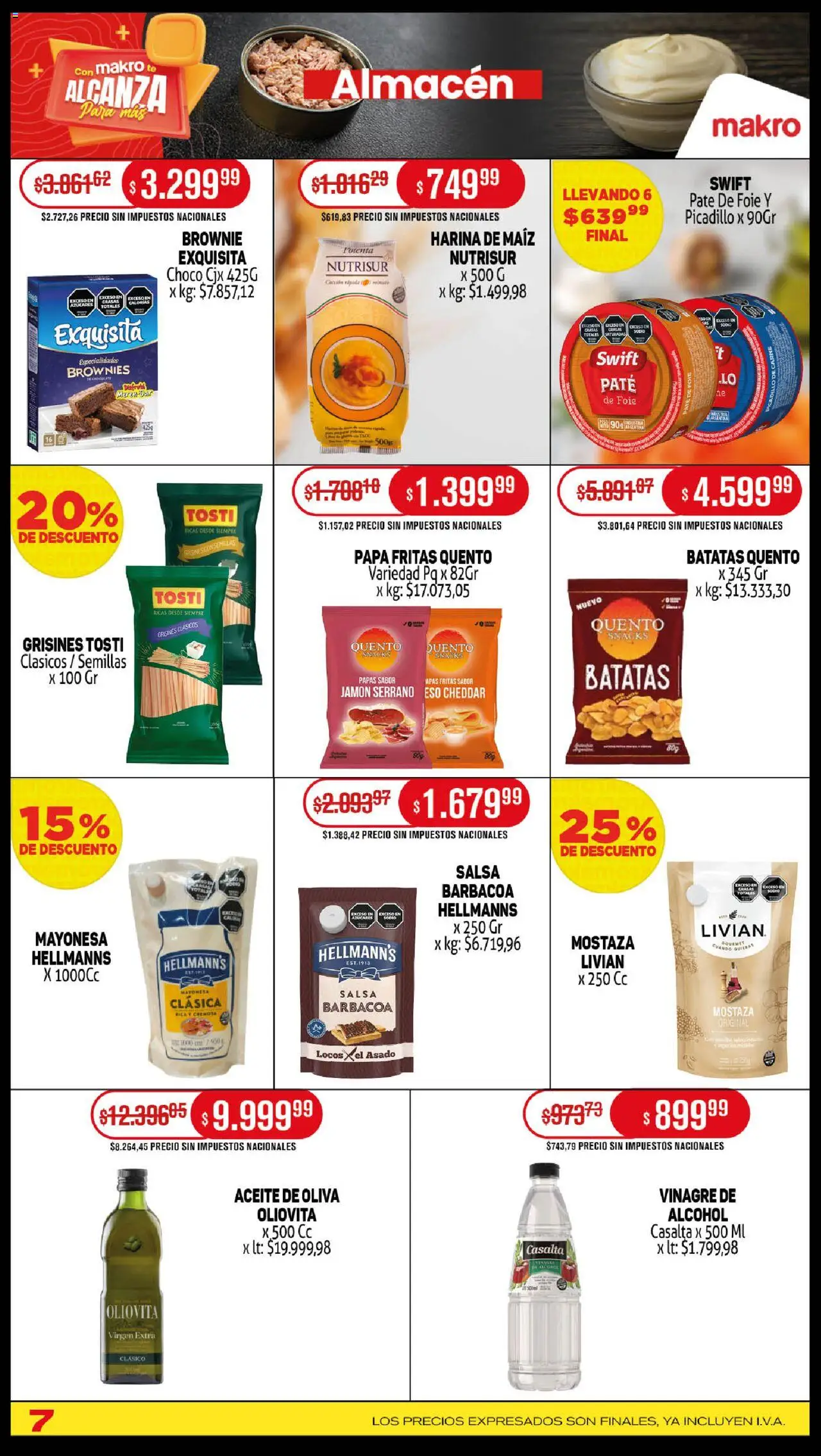 Makro ofertas │ válido desde el 09.10.2025 | Página: 7 | Productos: Harina, Vinagre, Oliva, Jamón