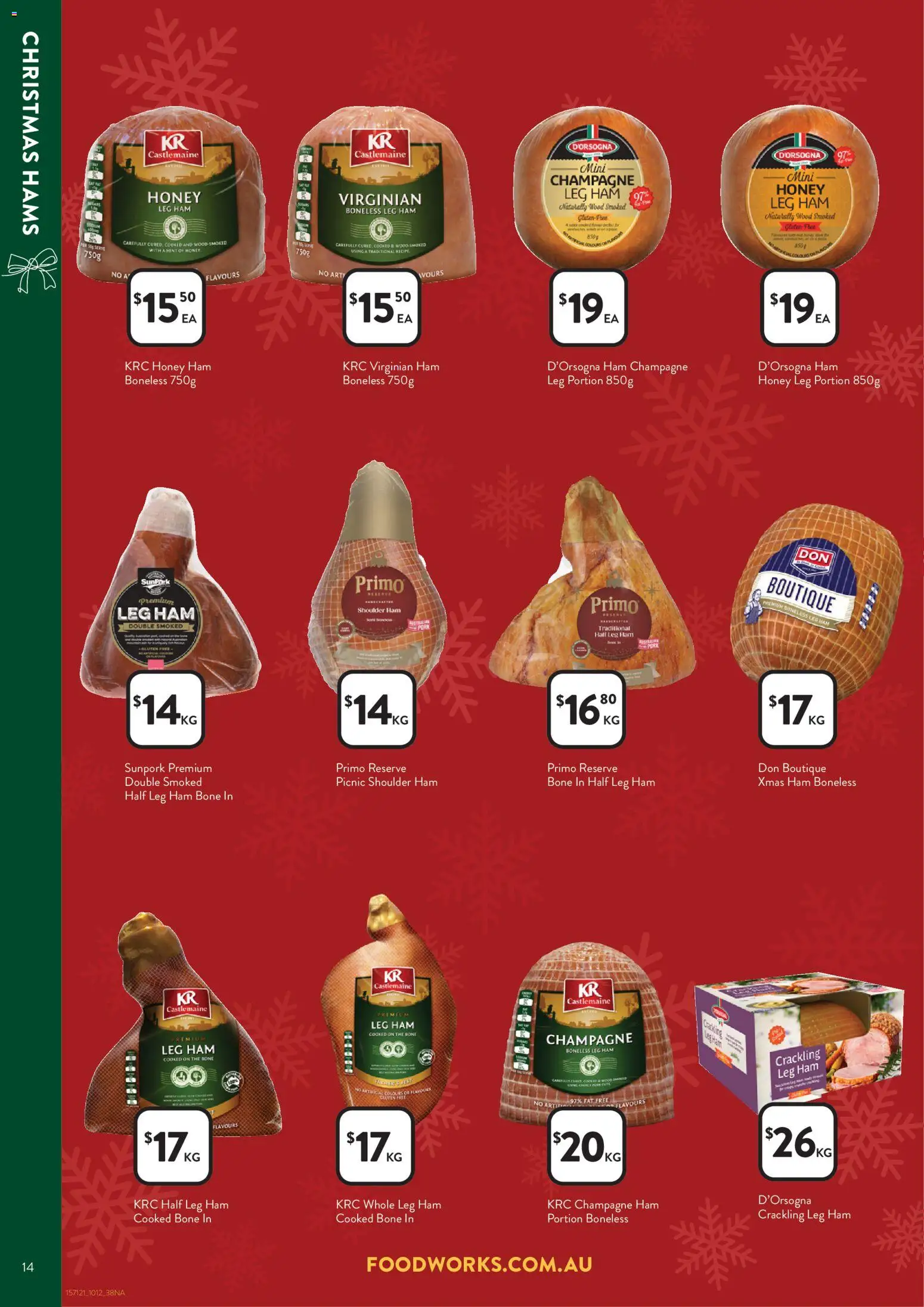 Foodworks catalogue - valid from 10.12.2025 | Page: 14 | Products: Ham, Honey, Wood
