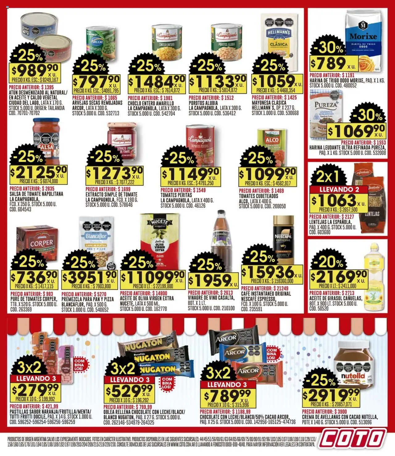 Coto ofertas │ válido desde el 18.08.2025 | Página: 13 | Productos: Pan, Café, Chocolate, Salsa de tomate