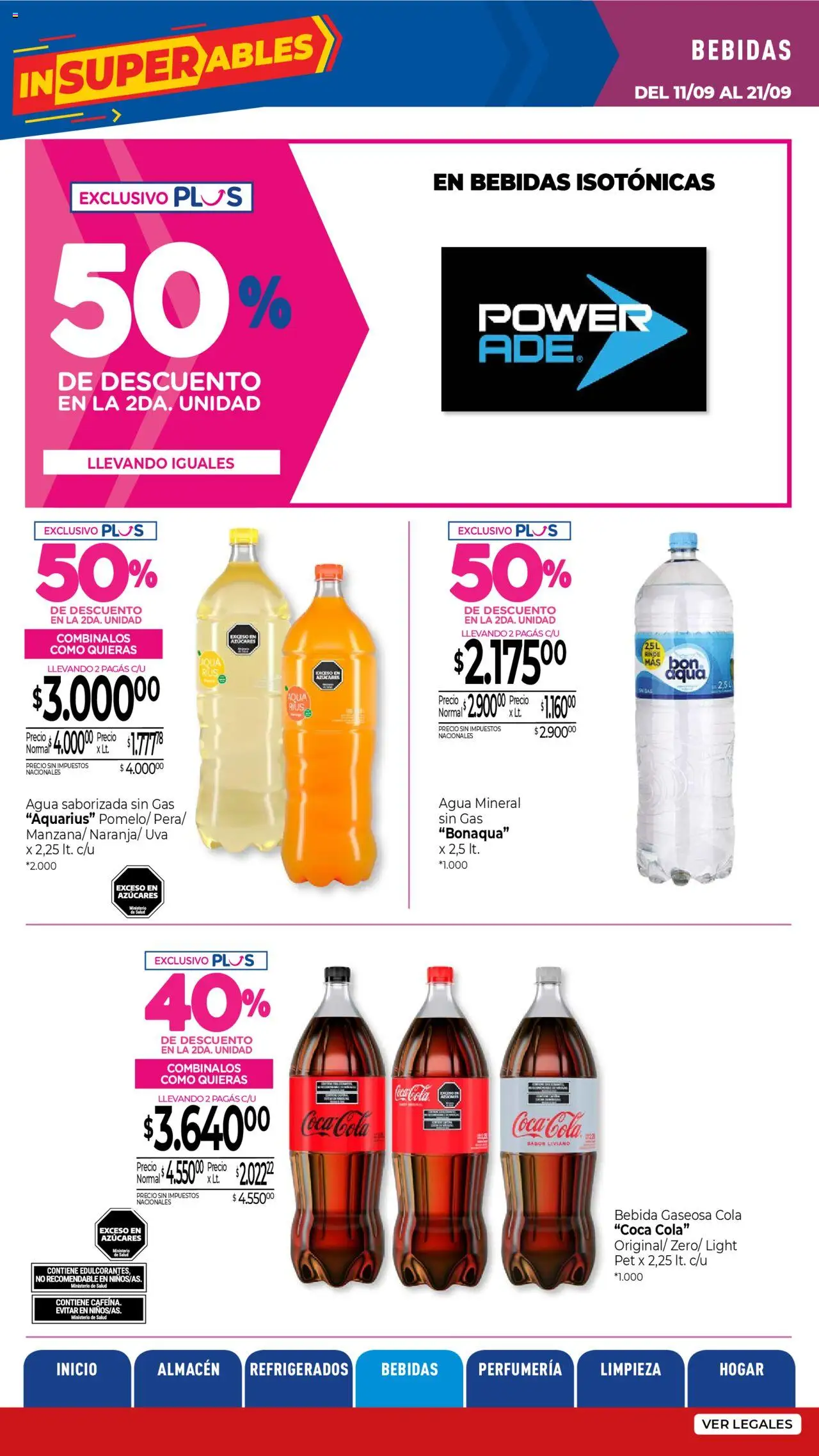 La Anonima - Insuperables - z5 │ válido desde el 11.09.2025 | Página: 23 | Productos: Gaseosa, Agua, Uva, Agua saborizada