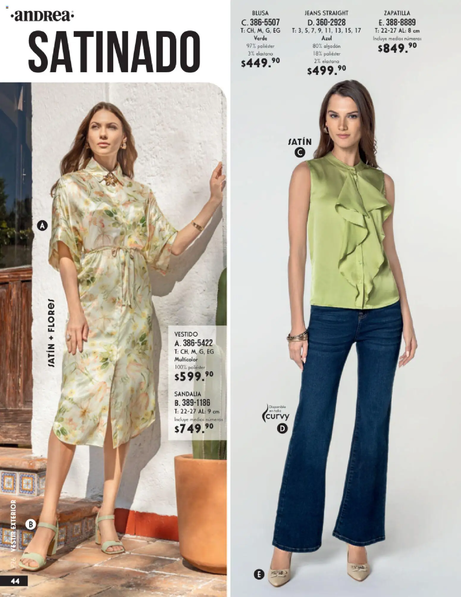 Nuevas ofertas de Andrea válidas en toda la República Mexicana desde el 25.01.2026. ¡Encuentra las mejores ofertas en Andrea catálogo Vestir! | Página: 44 | Productos: Blusa, Algodón, Vestido