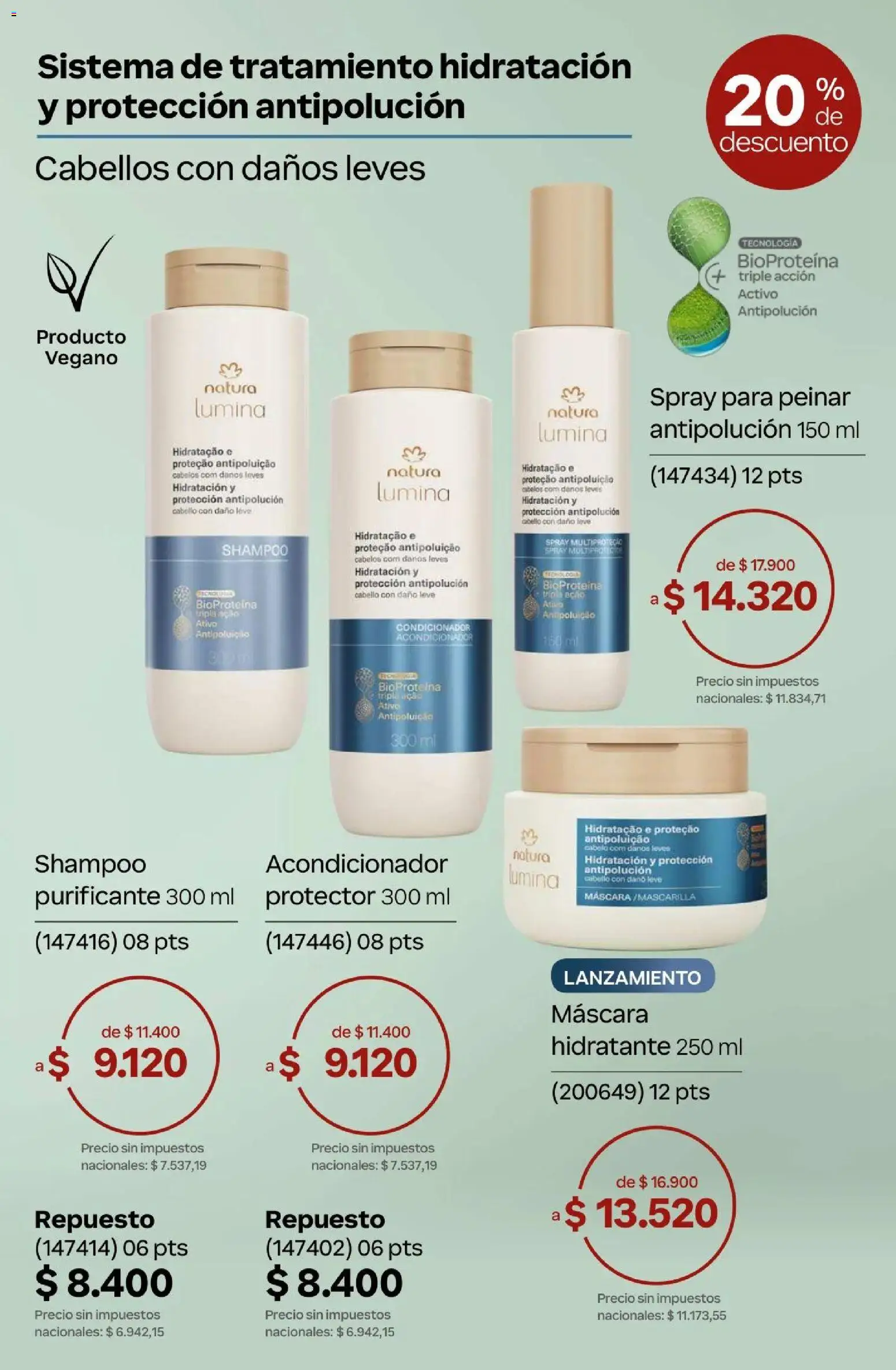 Natura Catálogo Ciclo 4/2026 │ válido desde el 01.04.2026 | Página: 244 | Productos: Máscara, Shampoo, Acondicionador