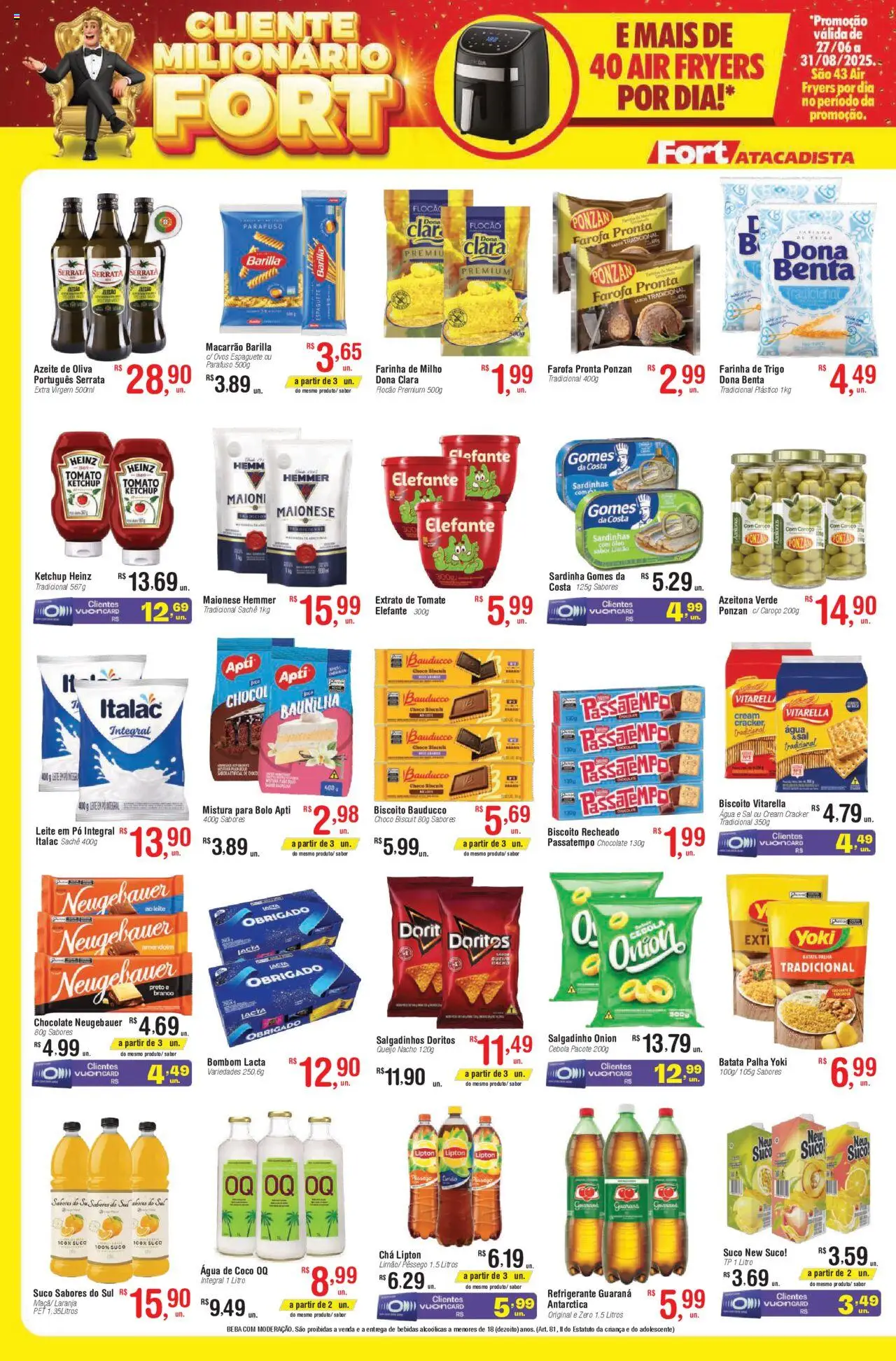Fort Atacadista Folheto - válido de 16.08.2025 | Página: 2 | Produtos: Pó, Farinha de trigo, Macarrão, Refrigerante