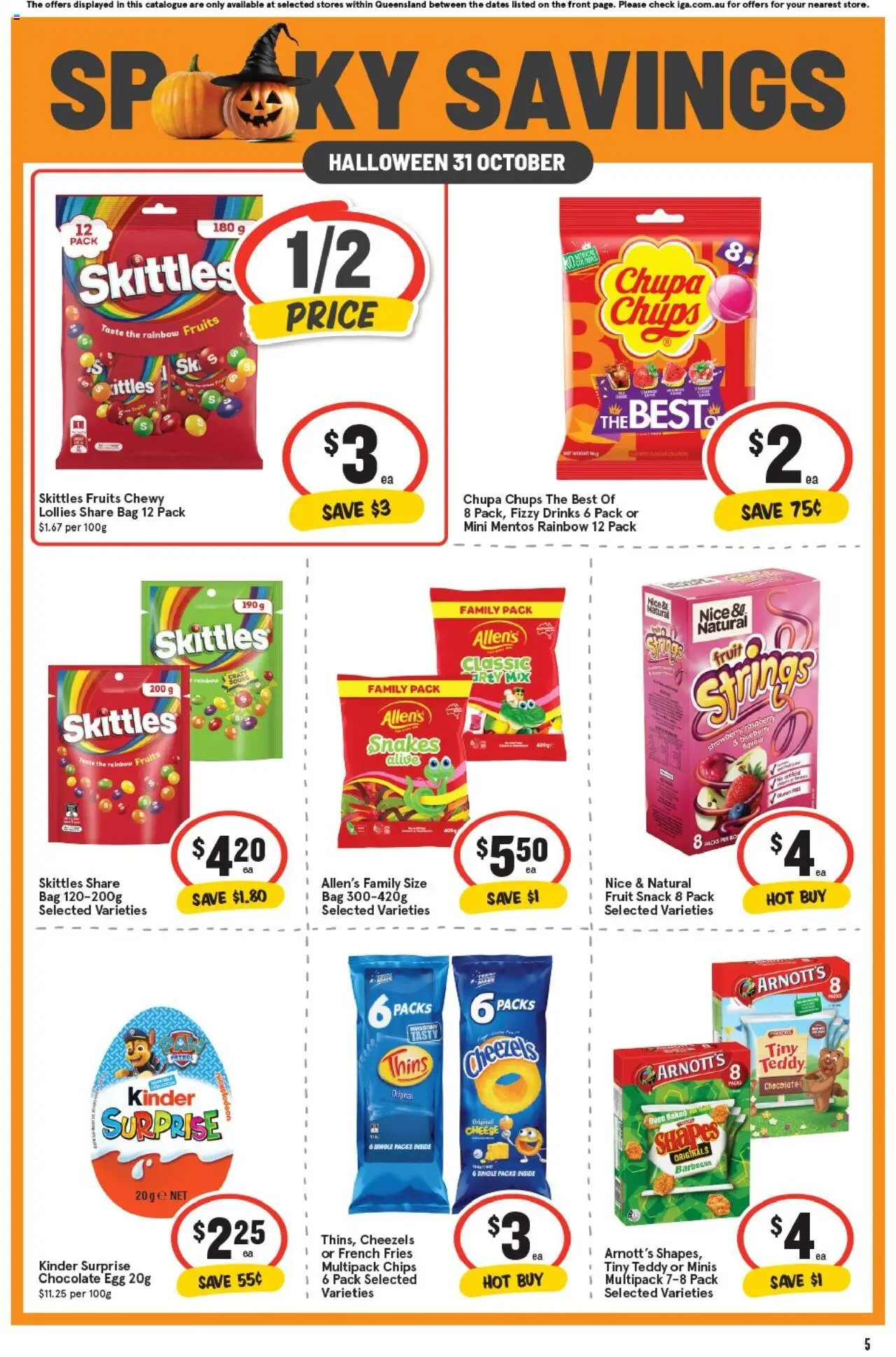 IGA catalogue - valid from 22.10.2025 | Page: 8 | Products: Cheese, Lollies, Chips, Bag