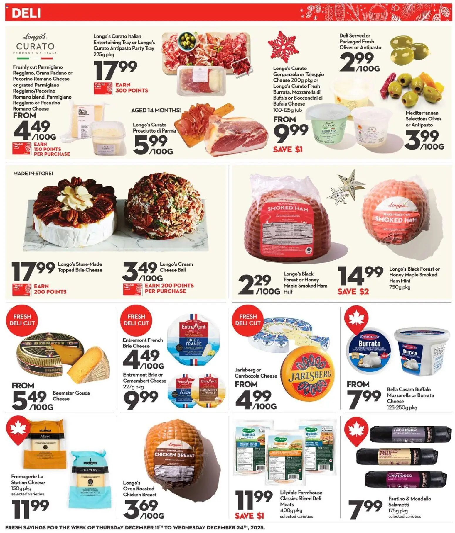 Longo's flyer valid from 11.12.2025 | Page: 7 | Products: Cream, Oven, Cheese, Ham