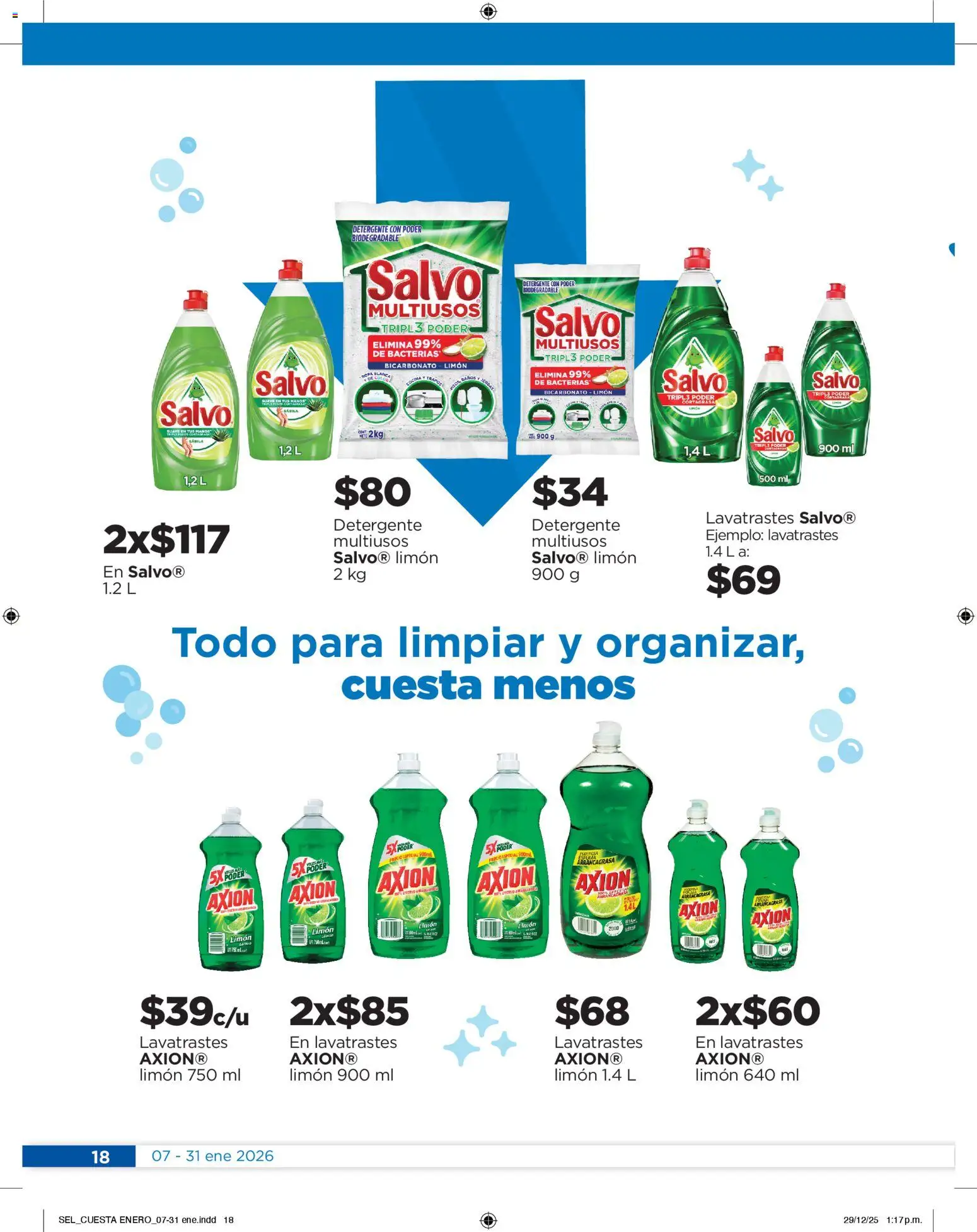 Nuevas ofertas de Chedraui válidas en toda la República Mexicana desde el 07.01.2026. ¡Encuentra las mejores ofertas en Chedraui folleto Llevarte más cuesta menos! | Página: 18 | Productos: Detergente, Limón