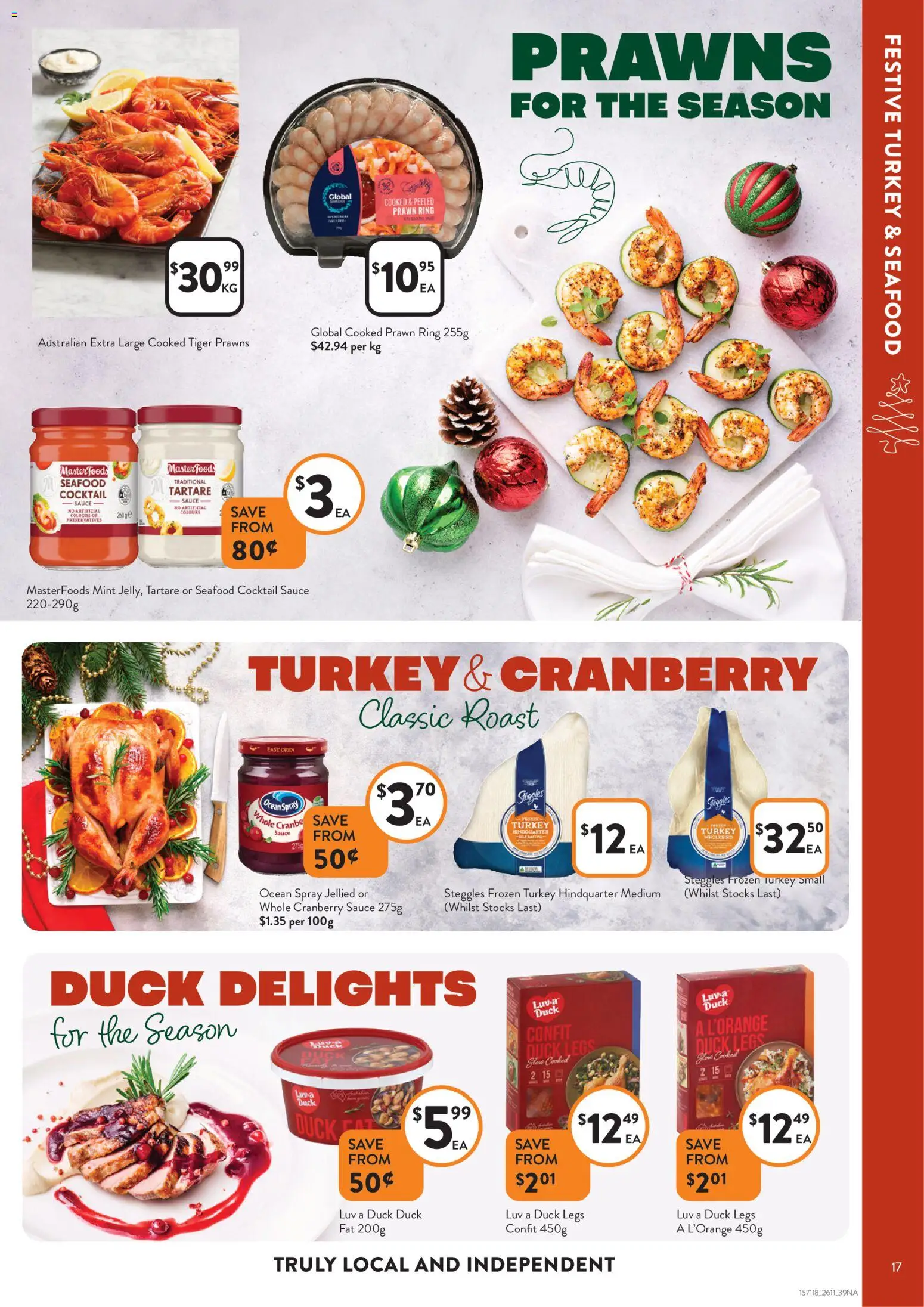 Foodworks catalogue - valid from 26.11.2025 | Page: 17 | Products: Duck, Prawns, Sauce, Seafood