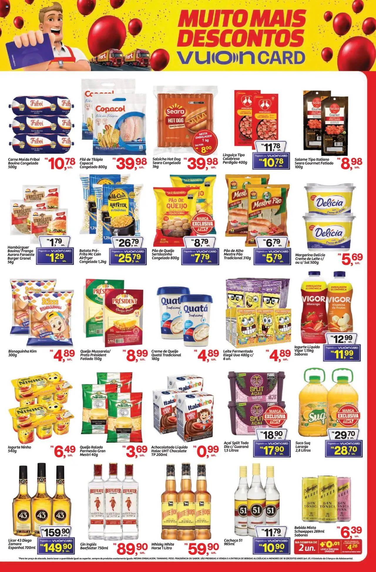 Fort Atacadista Folheto - válido de 20.10.2025 | Página: 3 | Produtos: Pao de alho, Leite, Queijo, Carne