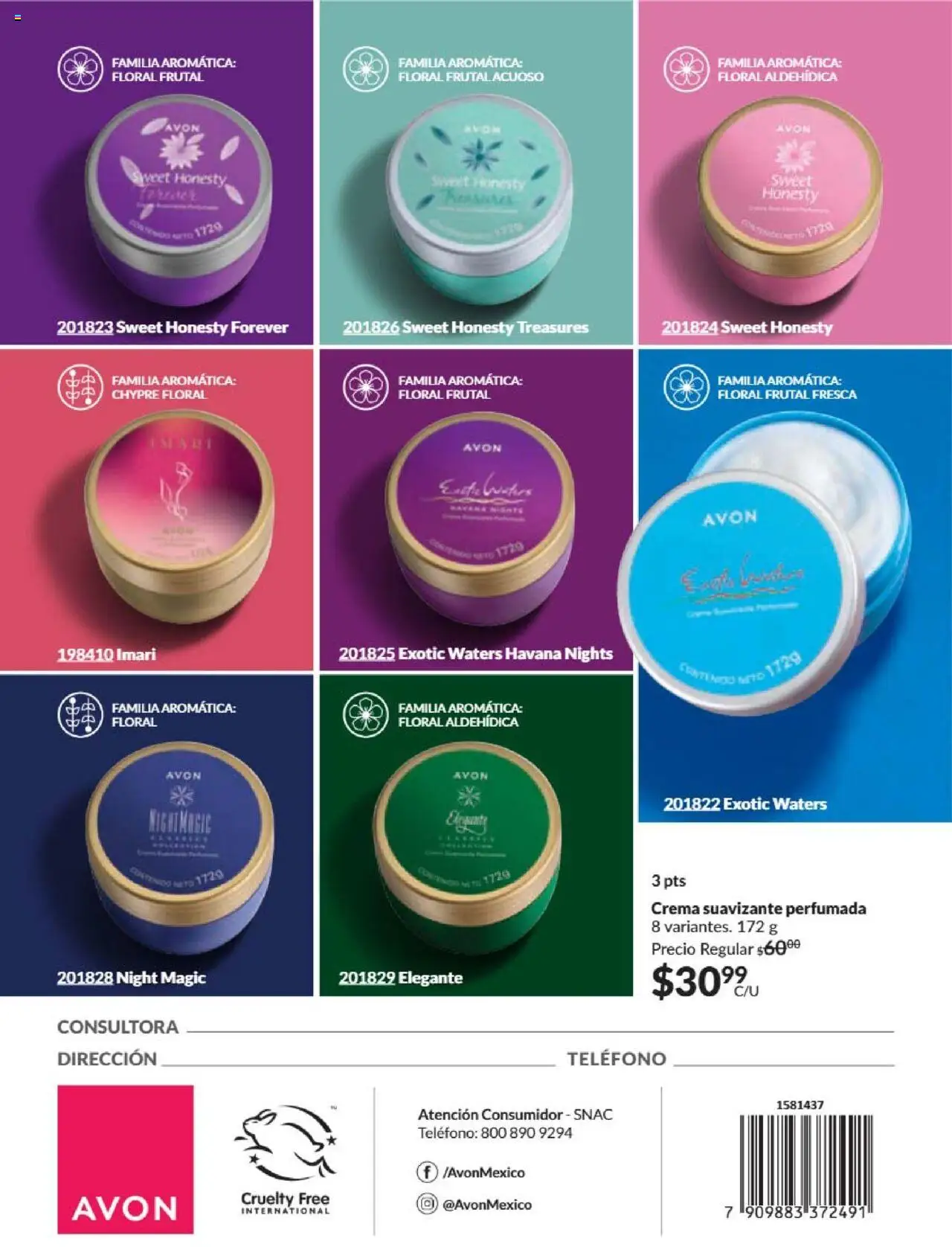 Nuevas ofertas de AVON válidas en toda la República Mexicana desde el 11.07.2025. ¡Encuentra las mejores ofertas en AVON campaña 11 2025! | Página: 106 | Productos: Crema, Suavizante, Teléfono