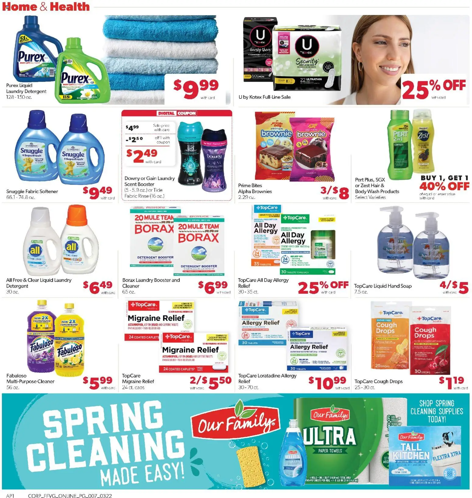 Family Fare Weekly Ad - MI - valid from 22.03.2026 | Page: 12 | Products: Soap, Fabric softener, Detergent, Sugar