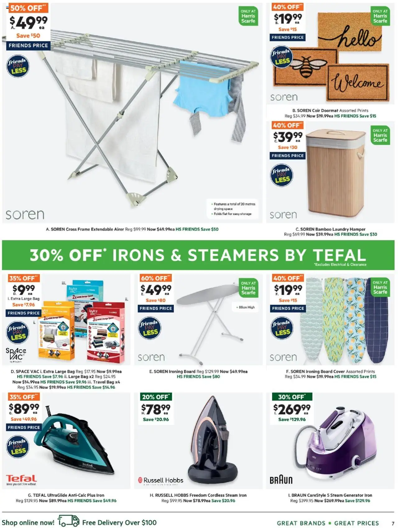 Harris Scarfe catalogue - valid from 19.09.2025 | Page: 7 | Products: Doormat, Travel bag, Bag, Iron