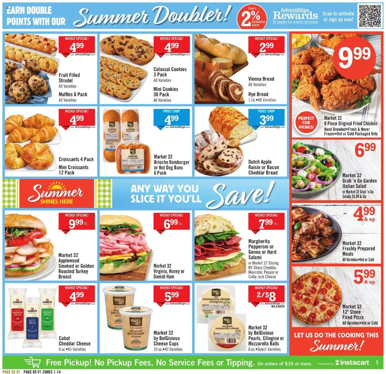 Price Chopper Weekly Ad - valid from 10.08.2025 | Page: 5 | Products: Cheese, Cookies, Pepper, Croissants