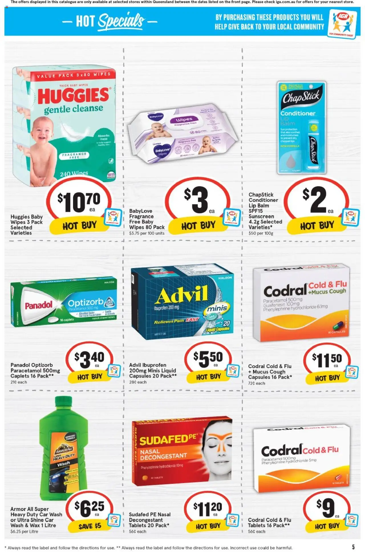 IGA catalogue - valid from 06.08.2025 | Page: 5 | Products: Chicken, Beef, Dog food, Water