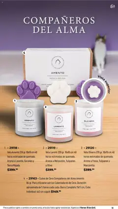 Vista previa de Home Interiors catálogo Magia de las Velas , nuevo folleto de la tienda, válido en México a partir del 31.03.2025 | Página: 18 | Productos: Cera, Vela, Barra