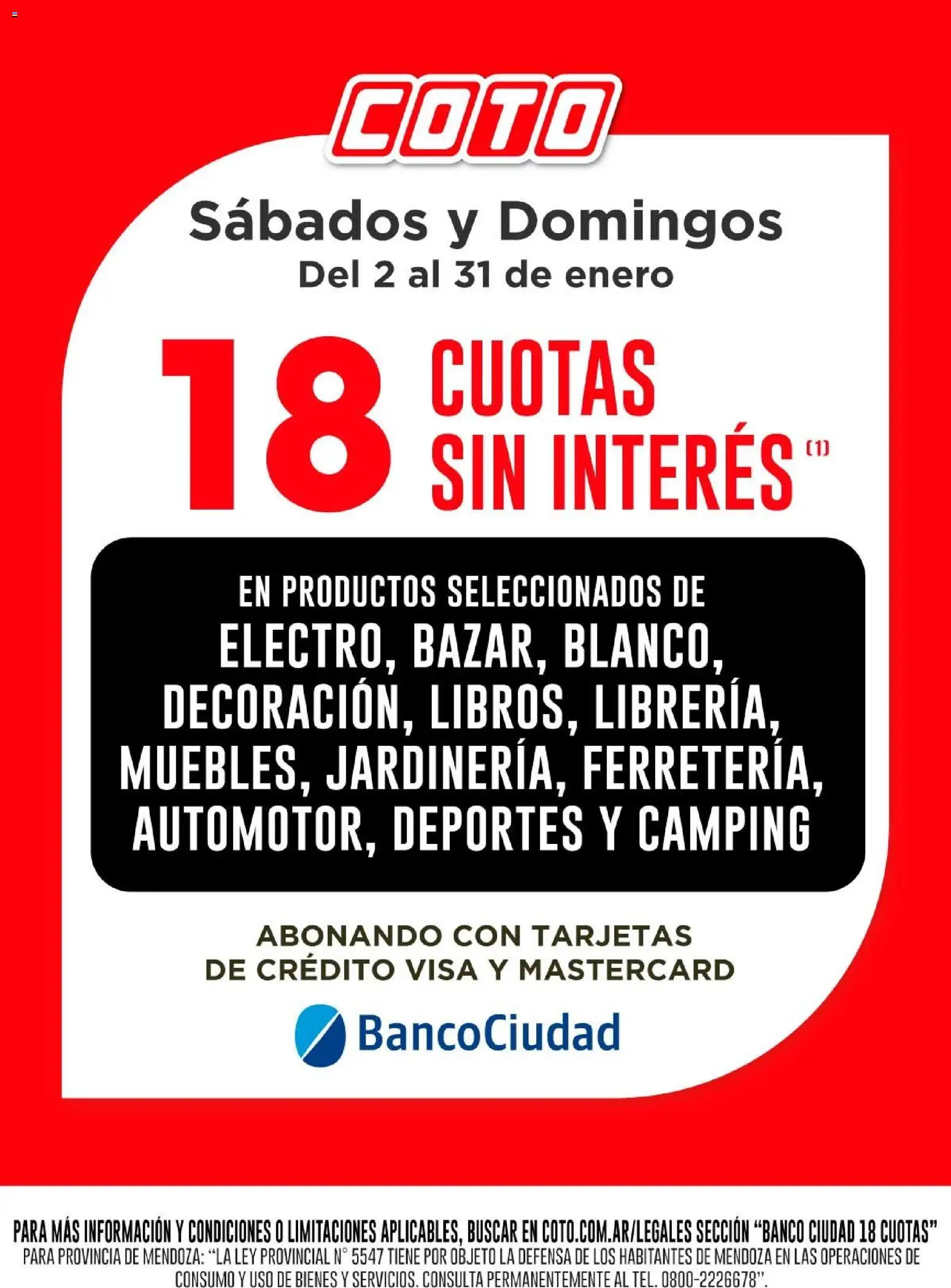 Coto - Banco Ciudad Enero │ válido desde el 02.01.2026 | Página: 1 | Productos: Banco