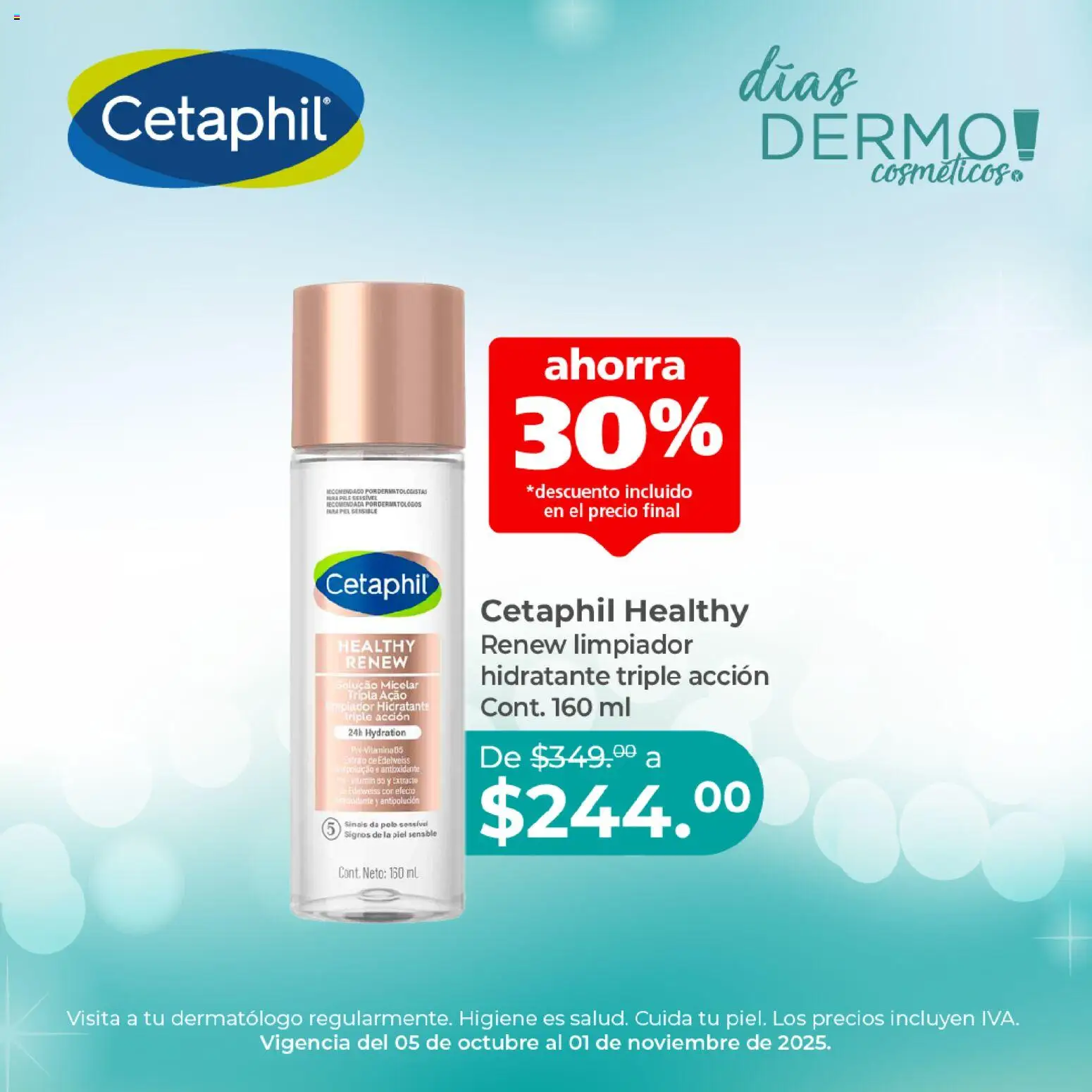 Nuevas ofertas de Farmacia San Pablo válidas en toda la República Mexicana desde el 05.10.2025. ¡Encuentra las mejores ofertas en Farmacia San Pablo catálogo Cetaphil! | Página: 5 | Productos: Limpiador
