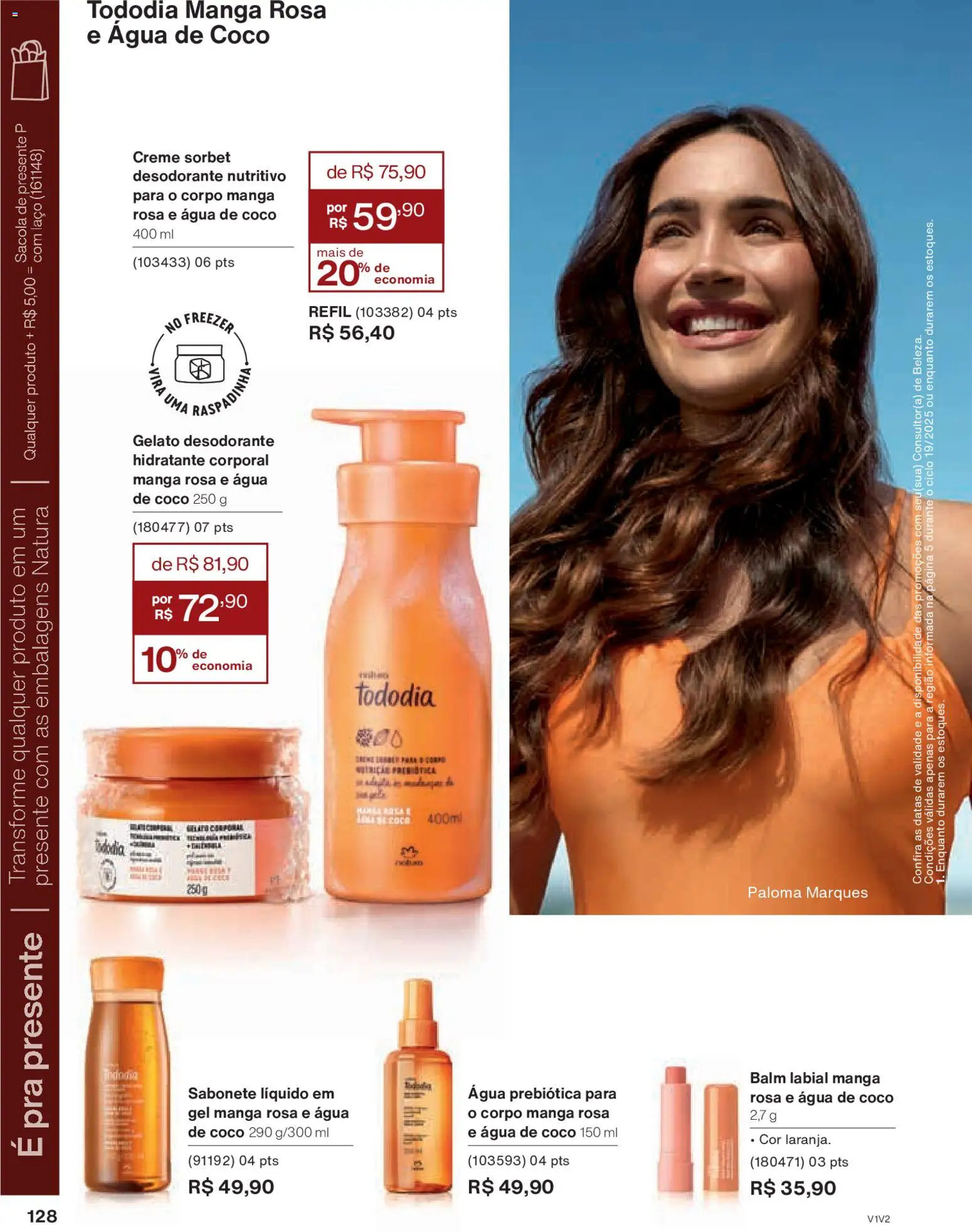 Natura Folheto - válido de 26.11.2025 | Página: 128 | Produtos: Hidratante corporal, Creme, Sabonete, Sabonete líquido