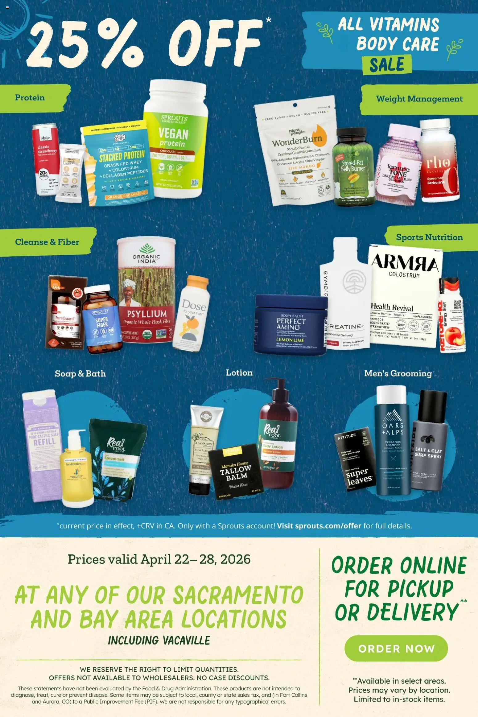 Sprouts Weekly Ad - valid from 22.04.2026 | Page: 12 | Products: Apple Cider Vinegar, Chocolate, Soap, Case