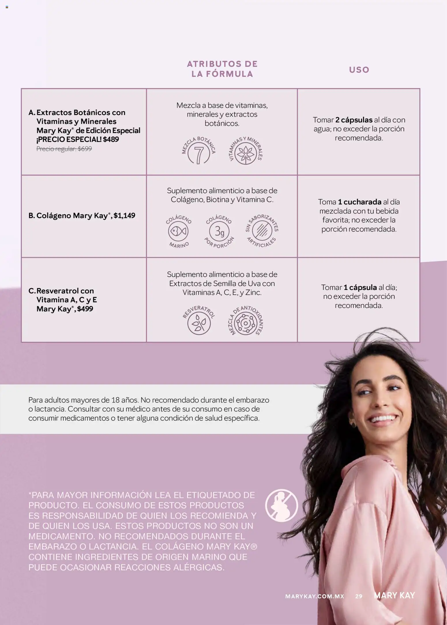 Nuevas ofertas de Mary Kay válidas en toda la República Mexicana desde el 01.01.2026. ¡Encuentra las mejores ofertas en Mary Kay catálogo! | Página: 29 | Productos: Uva, Vitaminas