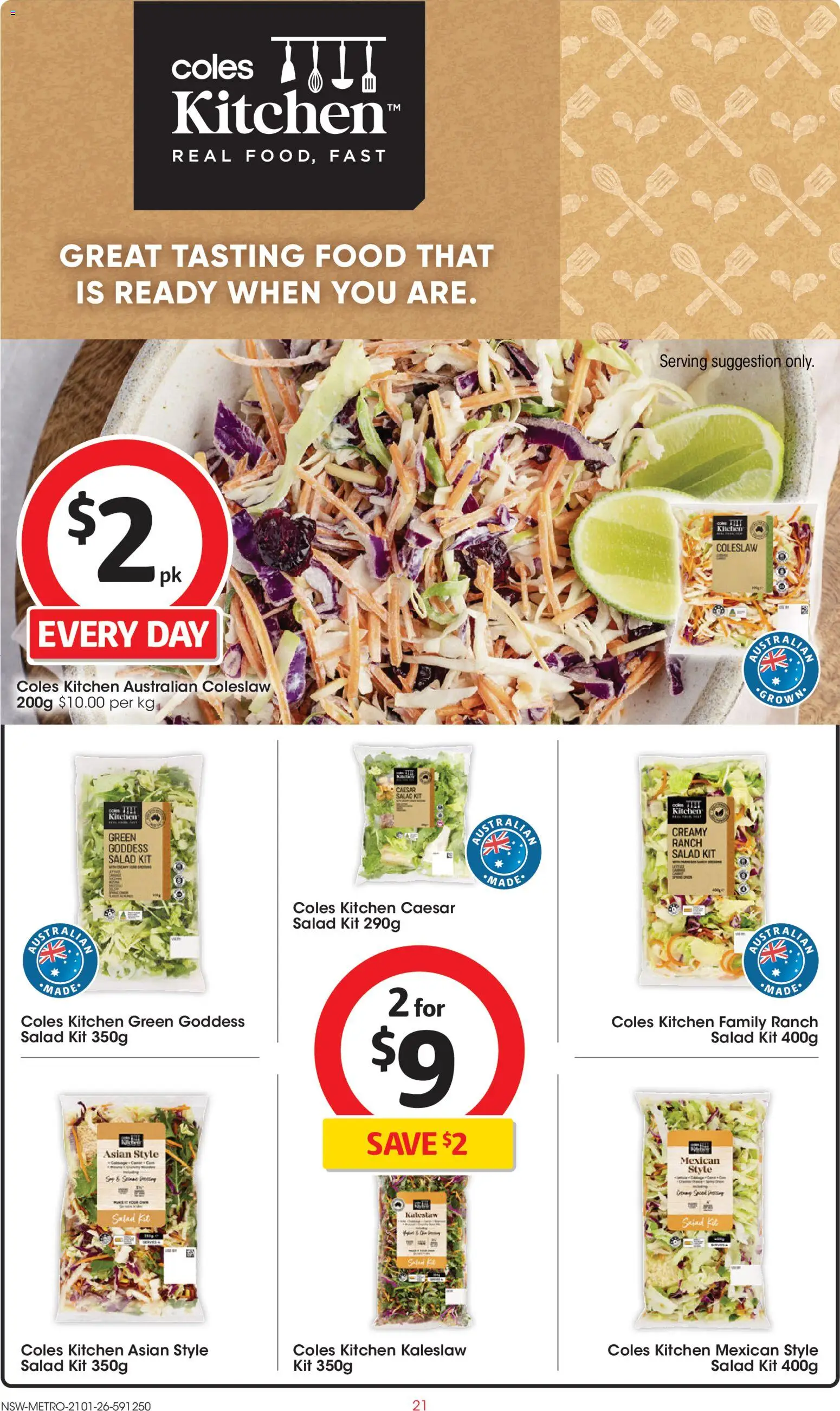 Coles catalogue - valid from 21.01.2026 | Page: 21 | Products: Salad